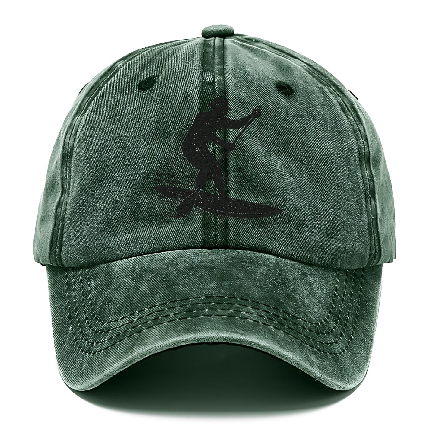 Stand-up paddleboarder on calm water - Classic Cap - Forest Mist(Green)
