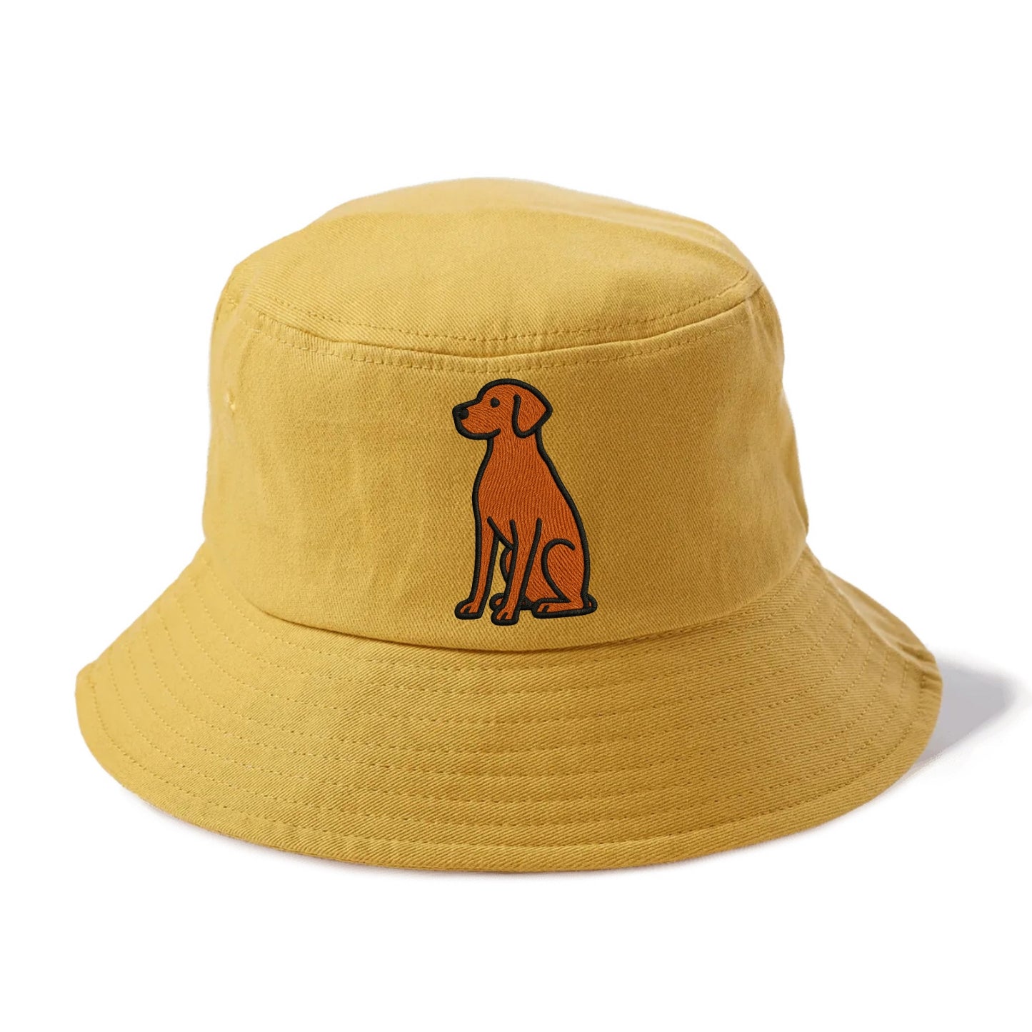 Vizsla - Rust colored sitting pose - Bucket Hat - Golden Harvest(Yellow)