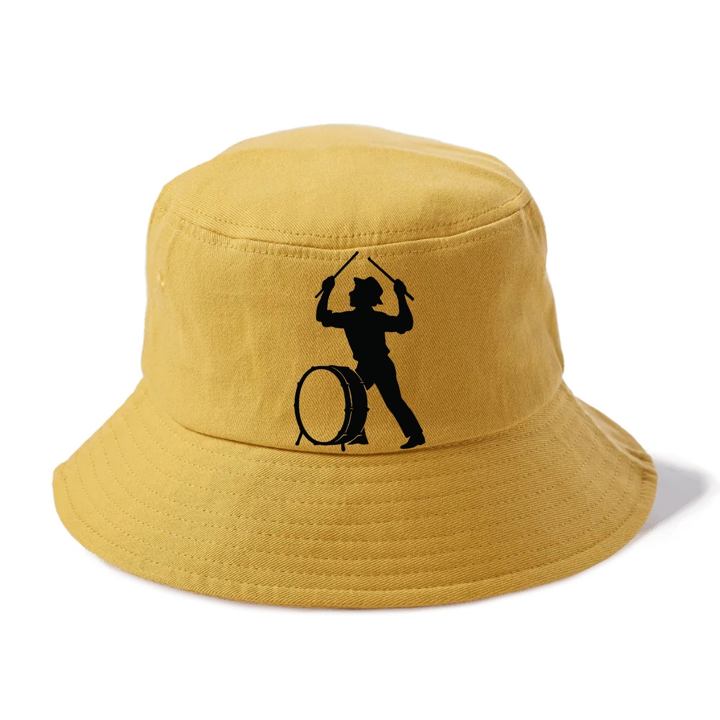 Drummer with drumsticks raised high - Bucket Hat - Golden Harvest(Yellow)