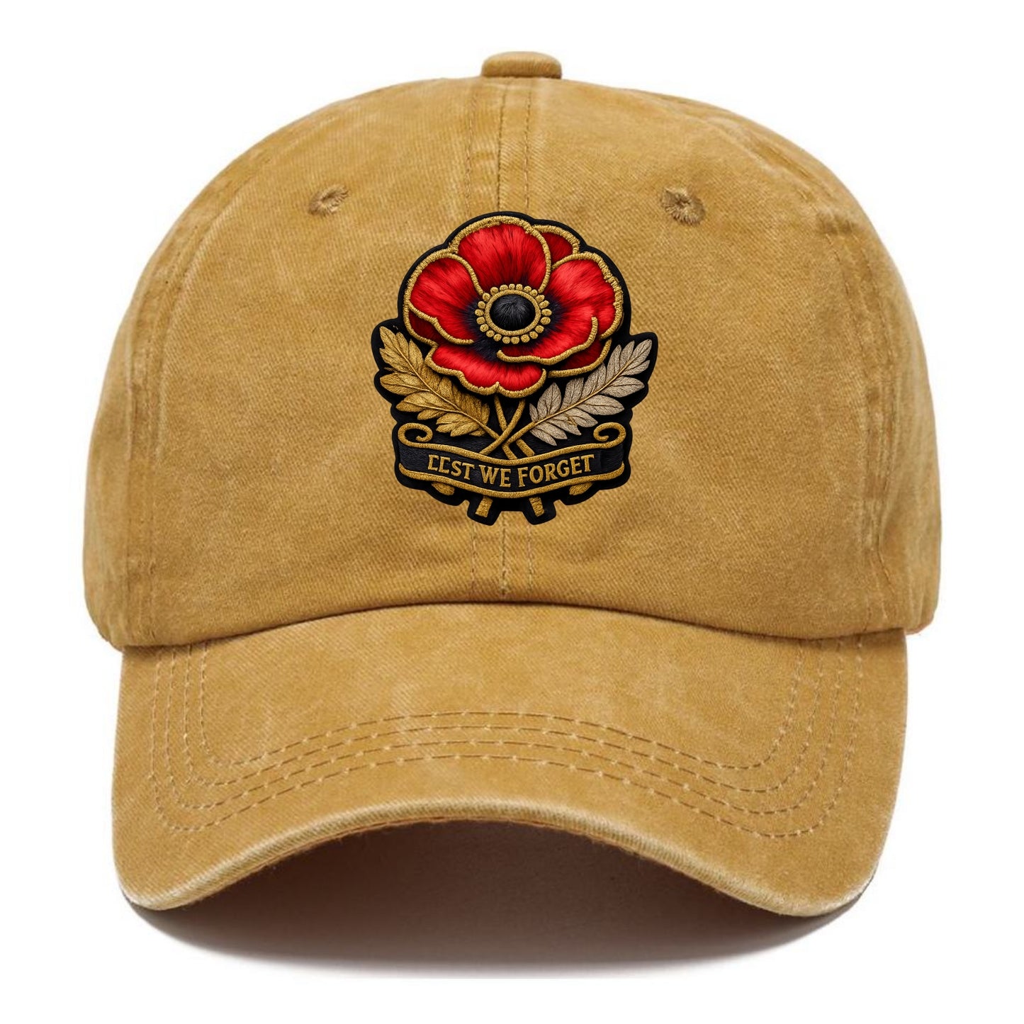 MEMORIAL POPPY - red poppy flower in scarlet , remembrance - Classic Cap - Golden Harvest(Yellow)