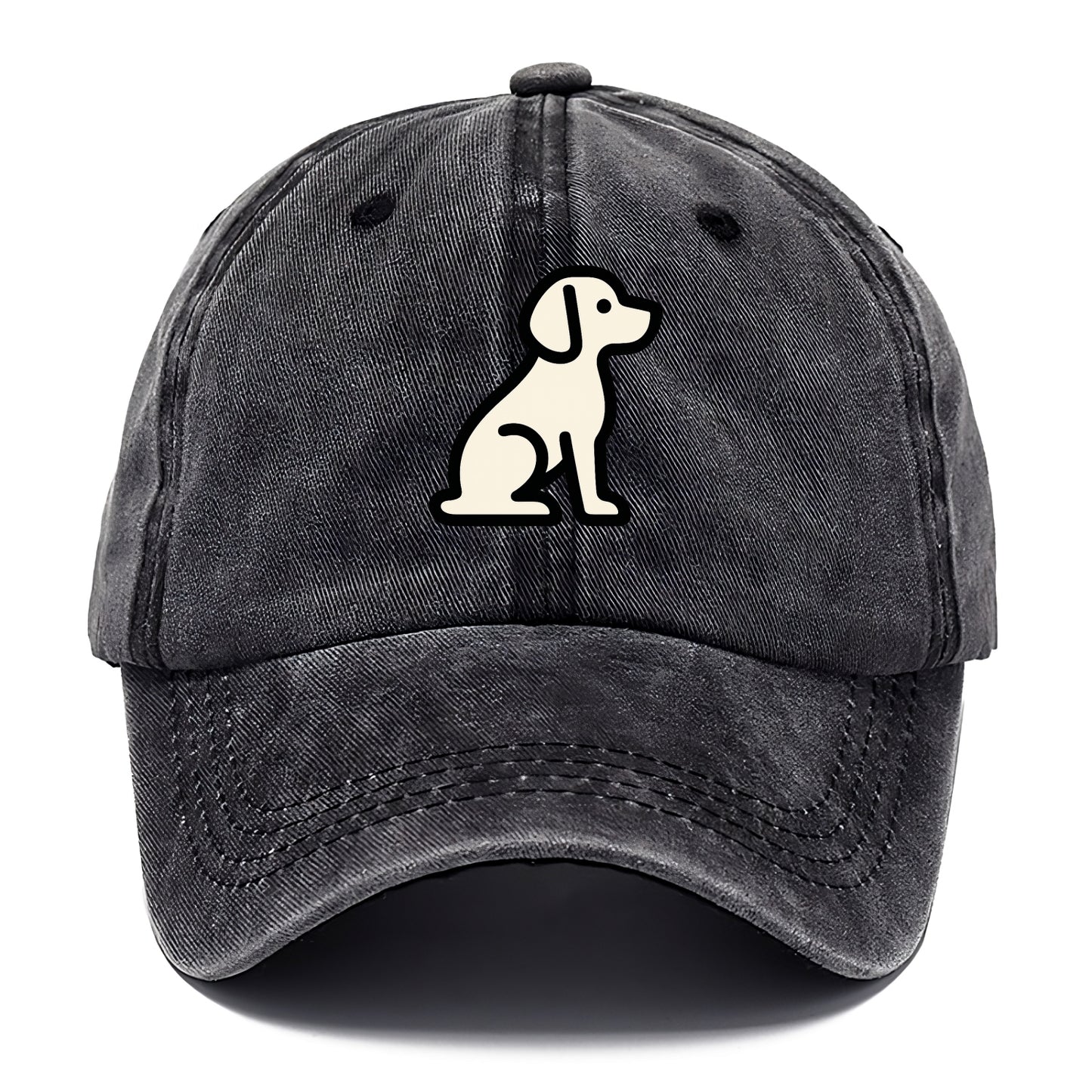 Beagle - Modern minimal sitting pose wit - Classic Cap - Graphite