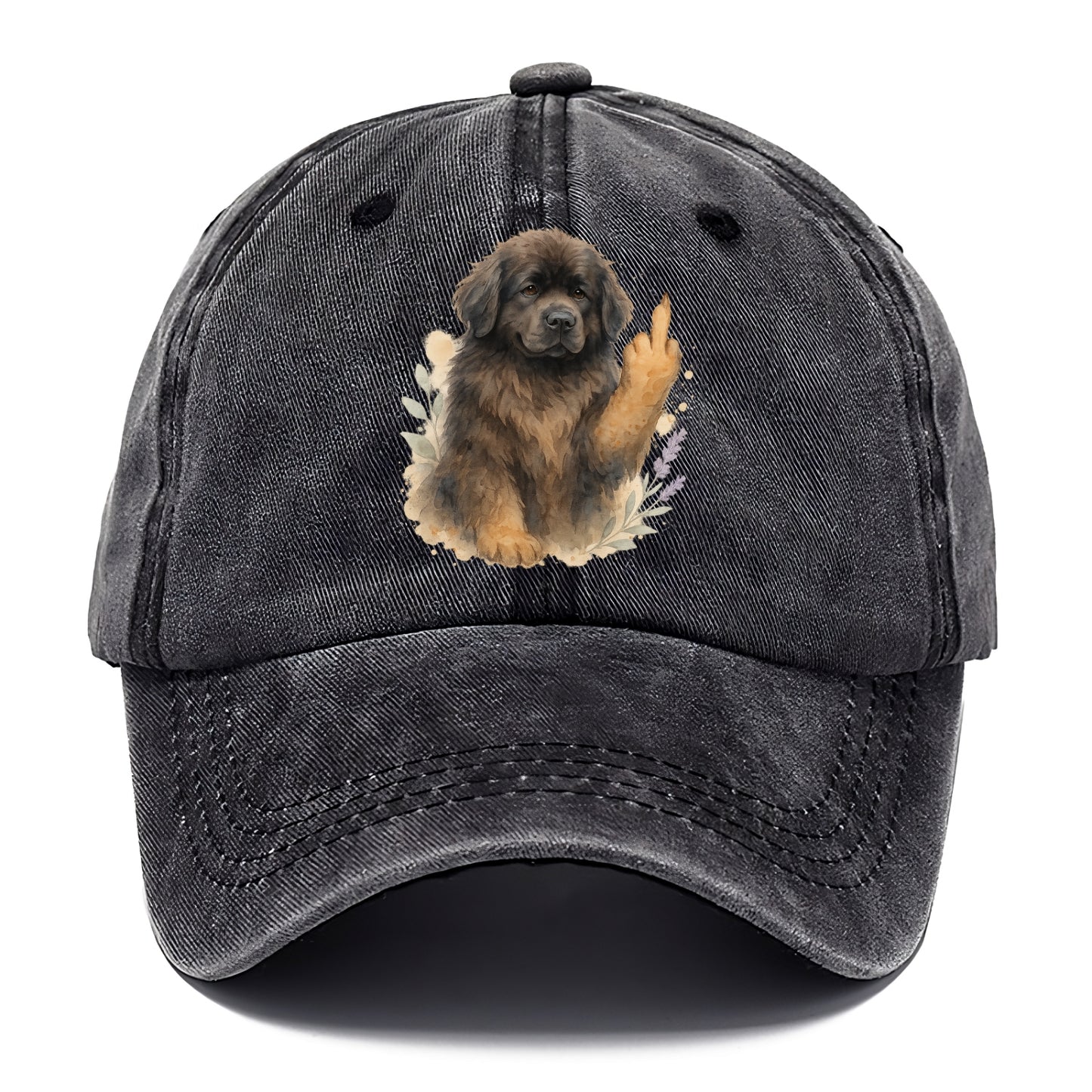 Newfoundland fluffy bear-like with webbed paws, massive gentle paw up - Classic Cap - Graphite