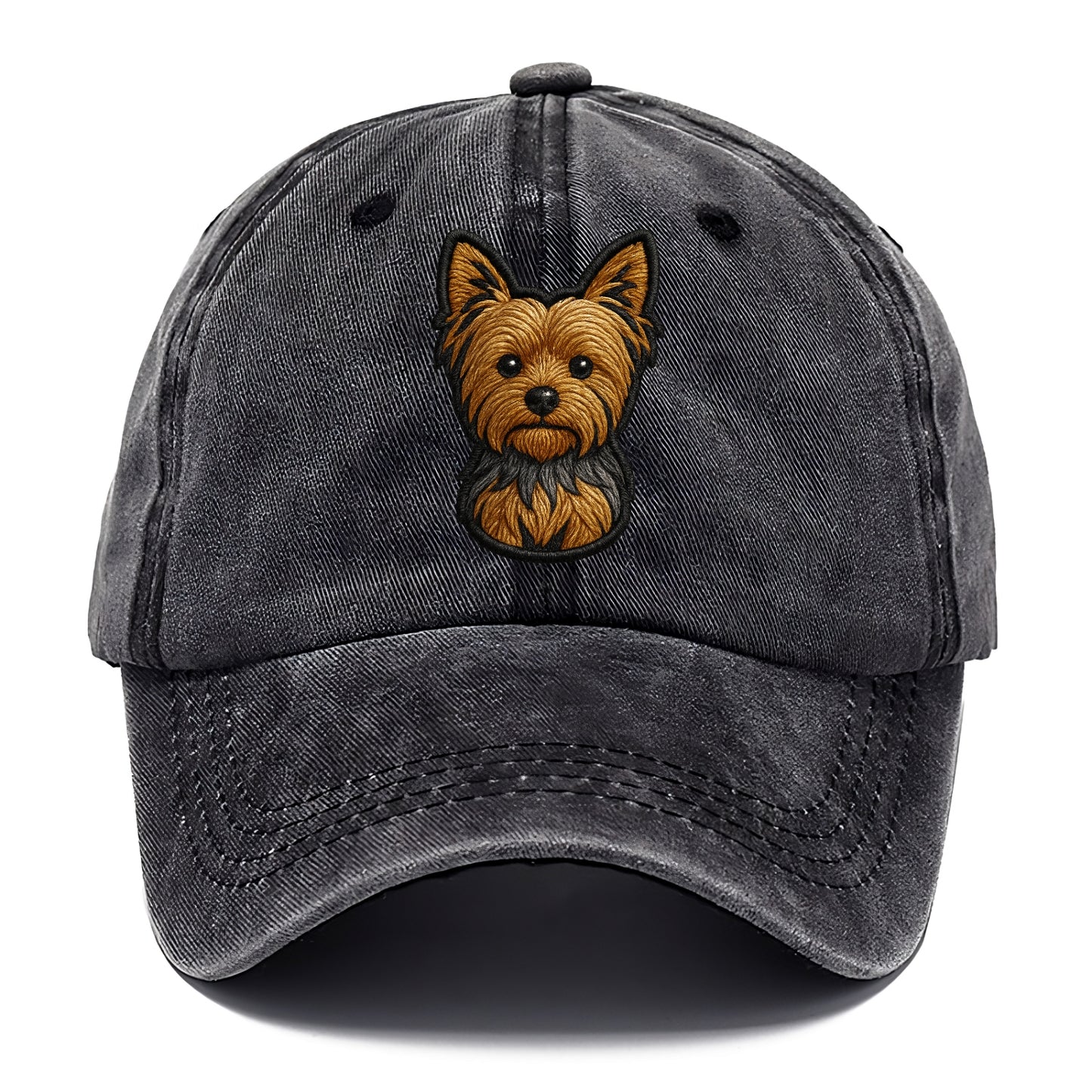 Yorkshire Terrier - Modern tiny dog logo - Classic Cap - Graphite