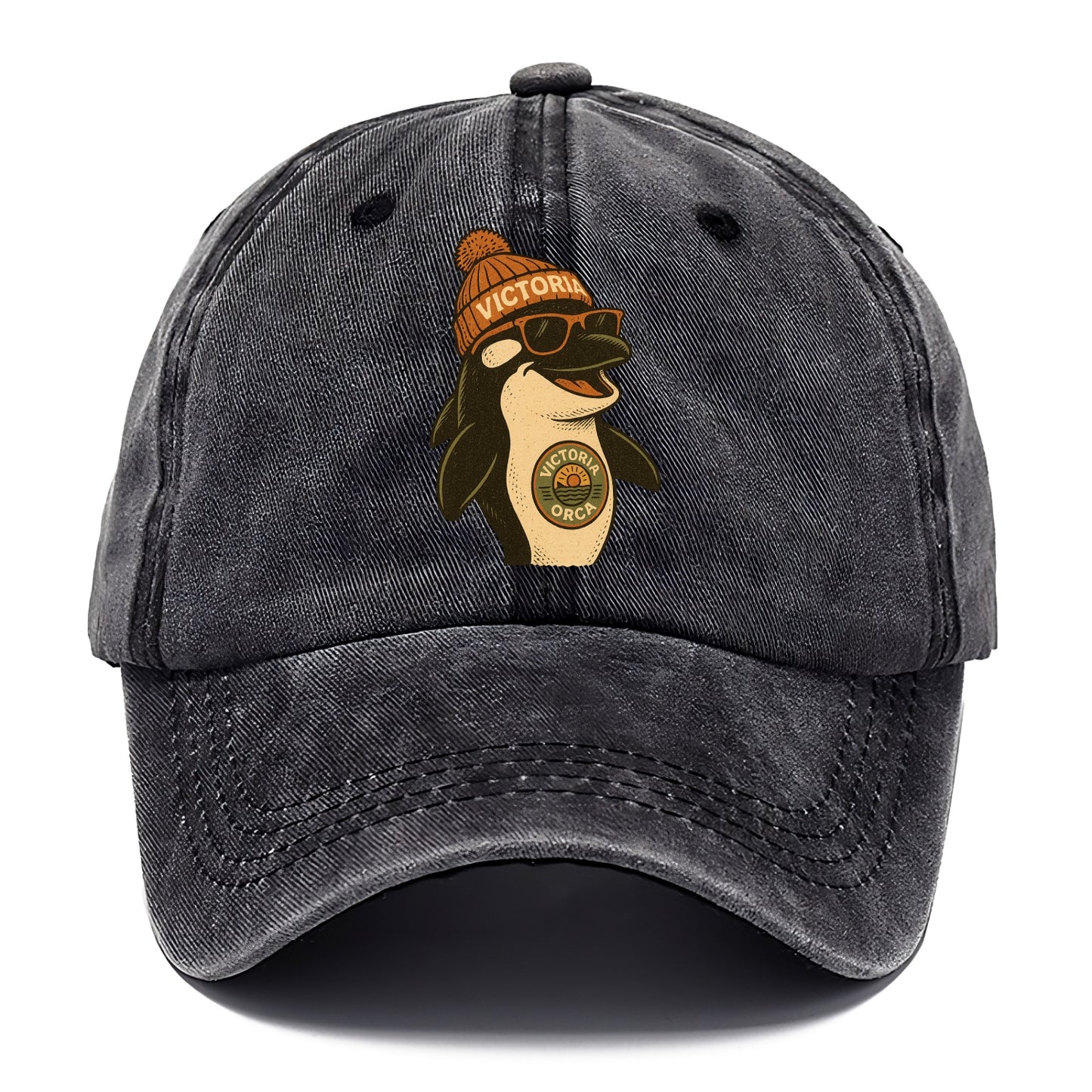Victoria Orca wearing Victoria beanie wi - Classic Cap - Graphite
