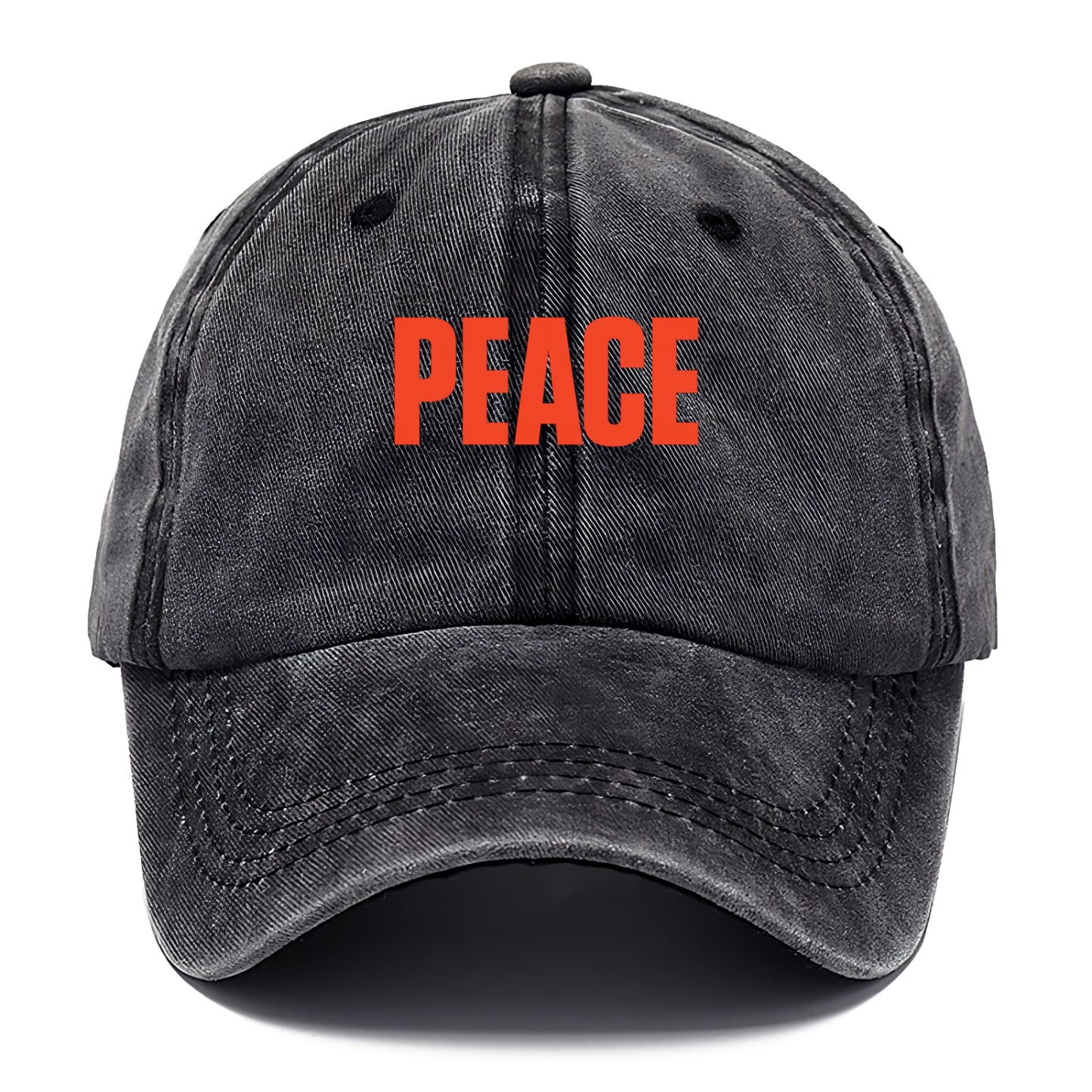 Bold typography design - "PEACE" - inner calm, tranquility, serenity - Classic Cap - Graphite