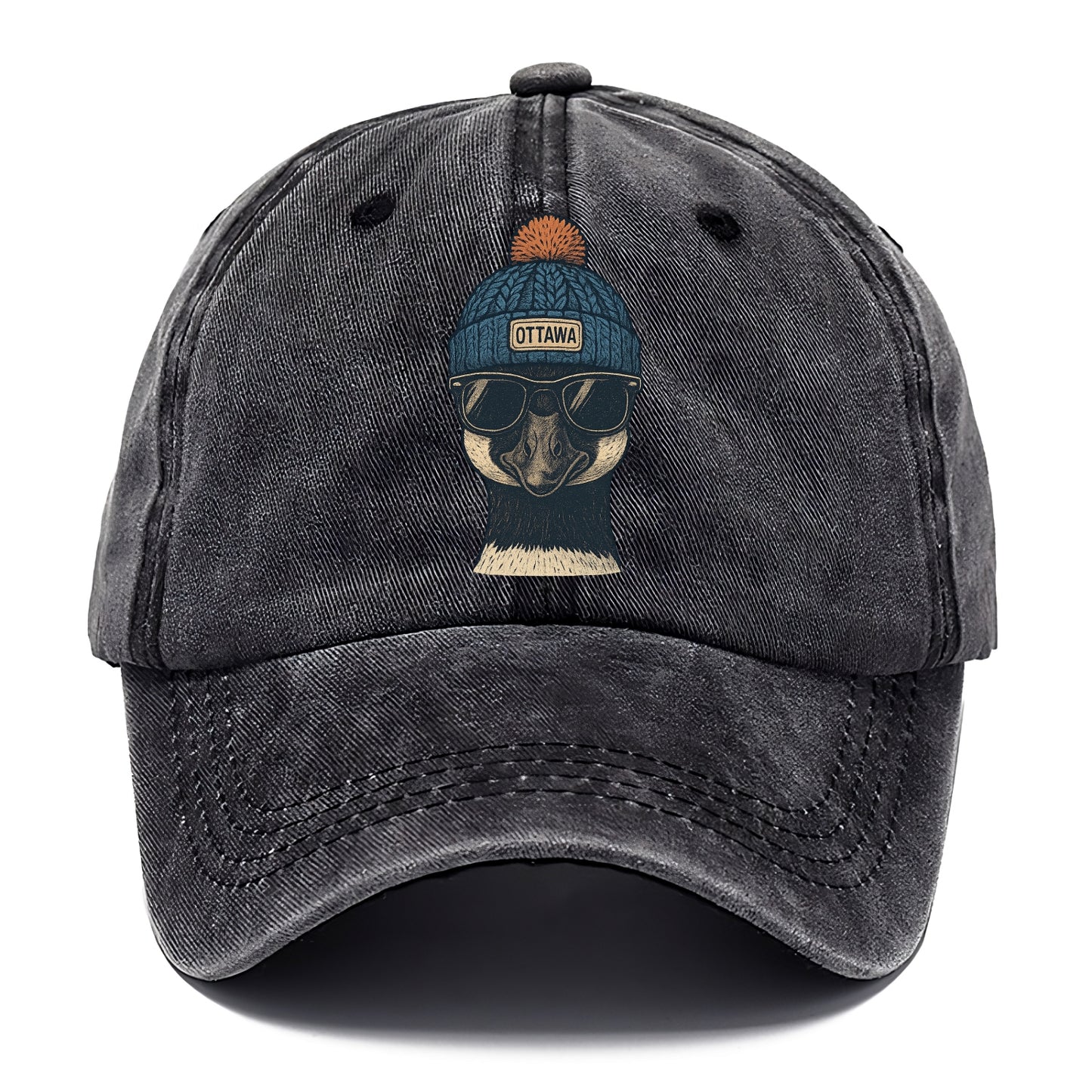 Ottawa Canadian Goose wearing Ottawa bea - Classic Cap - Graphite