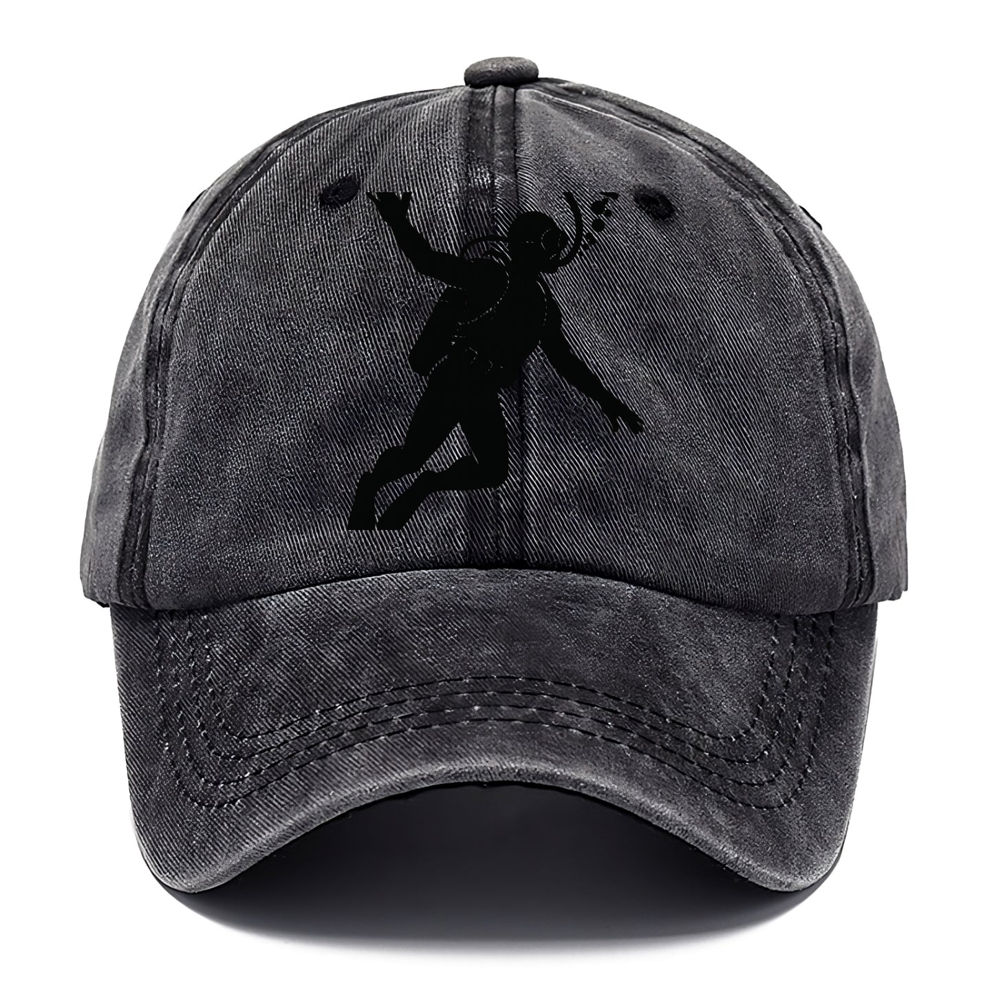 Scuba diver descending with gear - Classic Cap - Graphite
