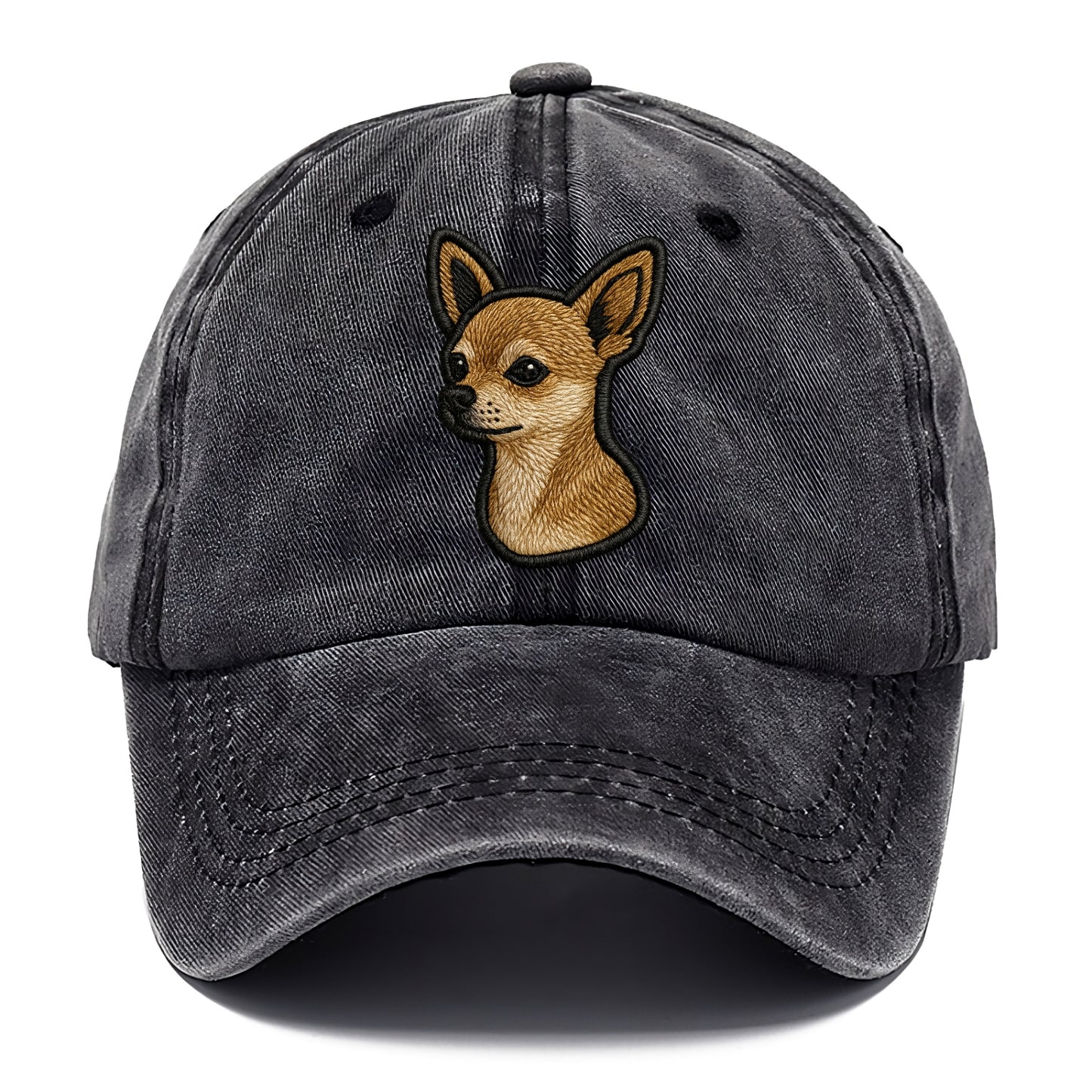 Chihuahua - Modern tiny dog logo with bo - Classic Cap - Graphite