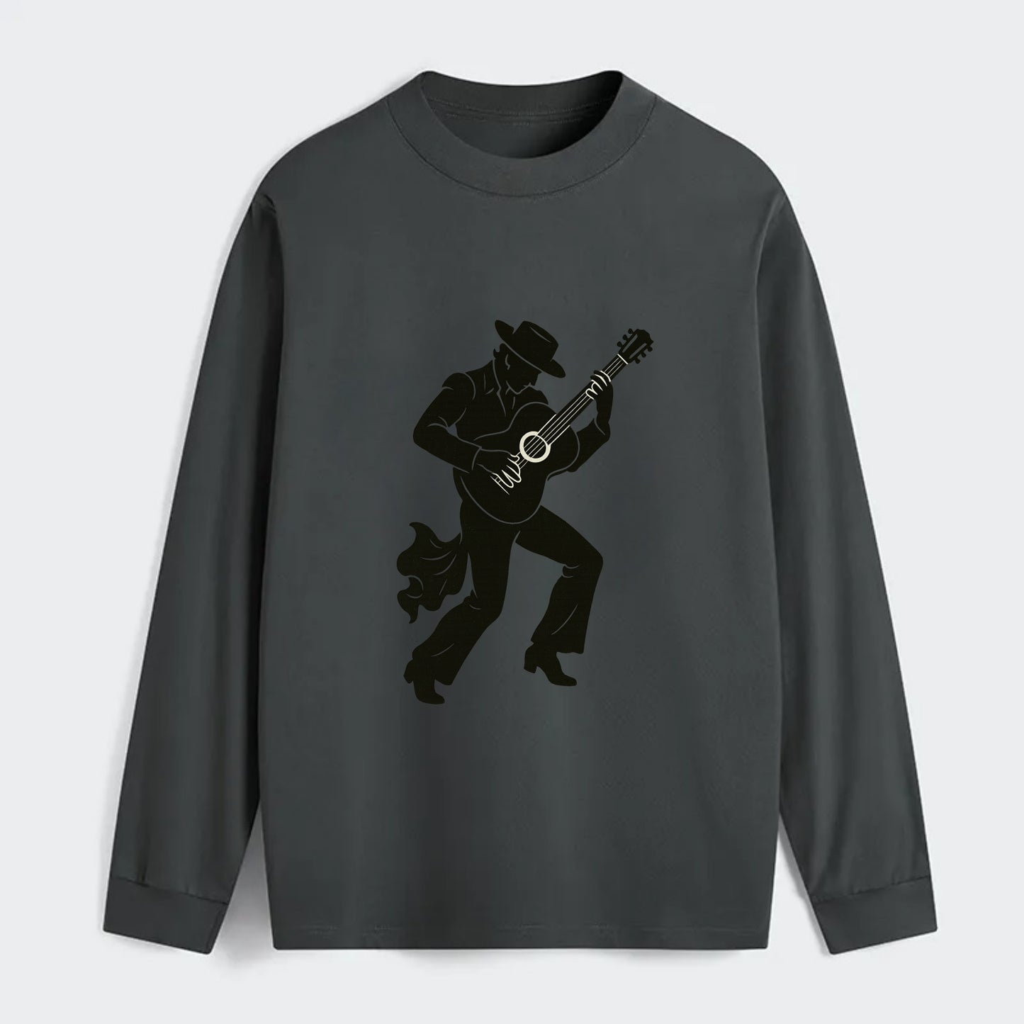 Flamenco guitarist dramatic pose - Classic Long Sleeve Shirt - Gray