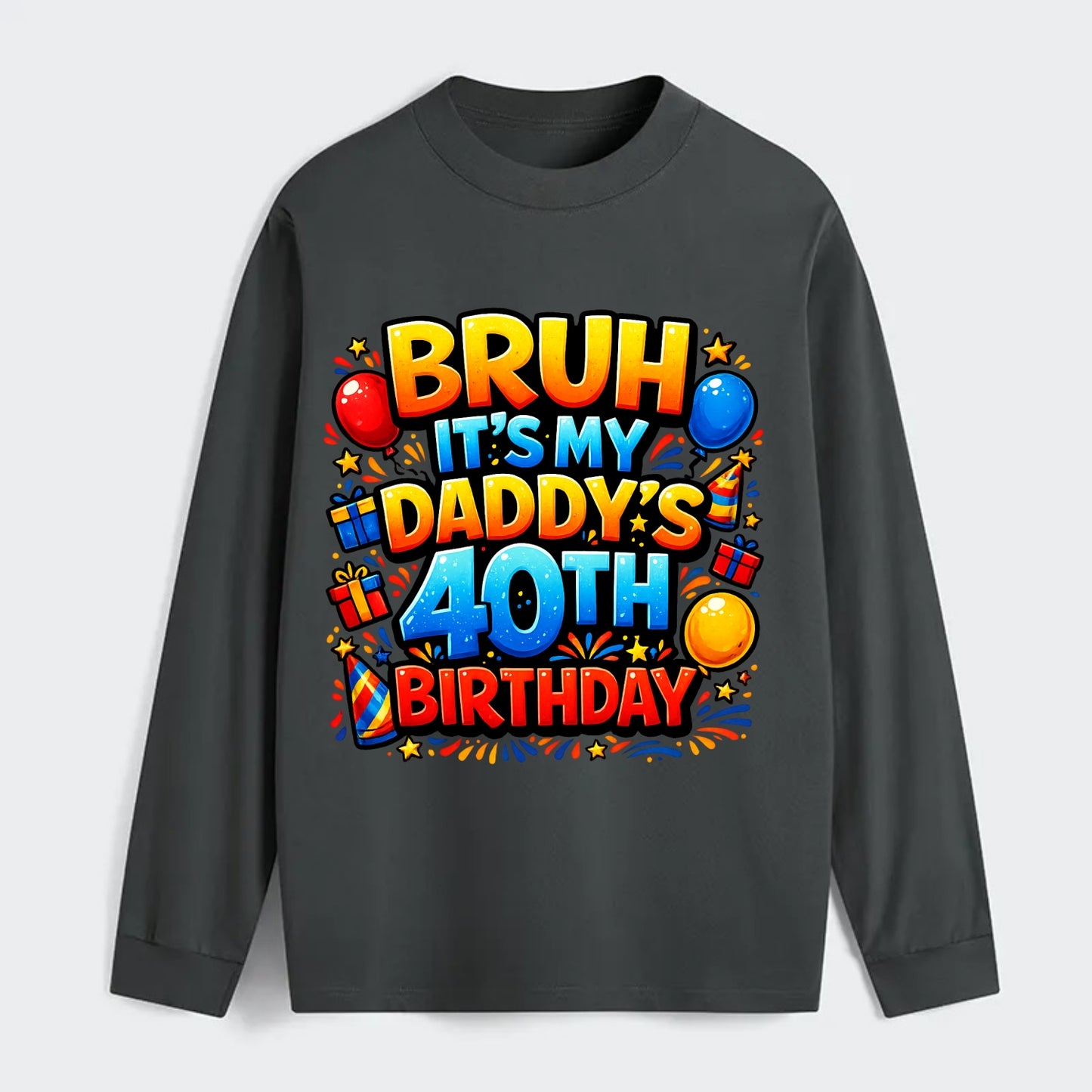 Daddy's 40th Birthday - Classic Long Sleeve Shirt - Gray