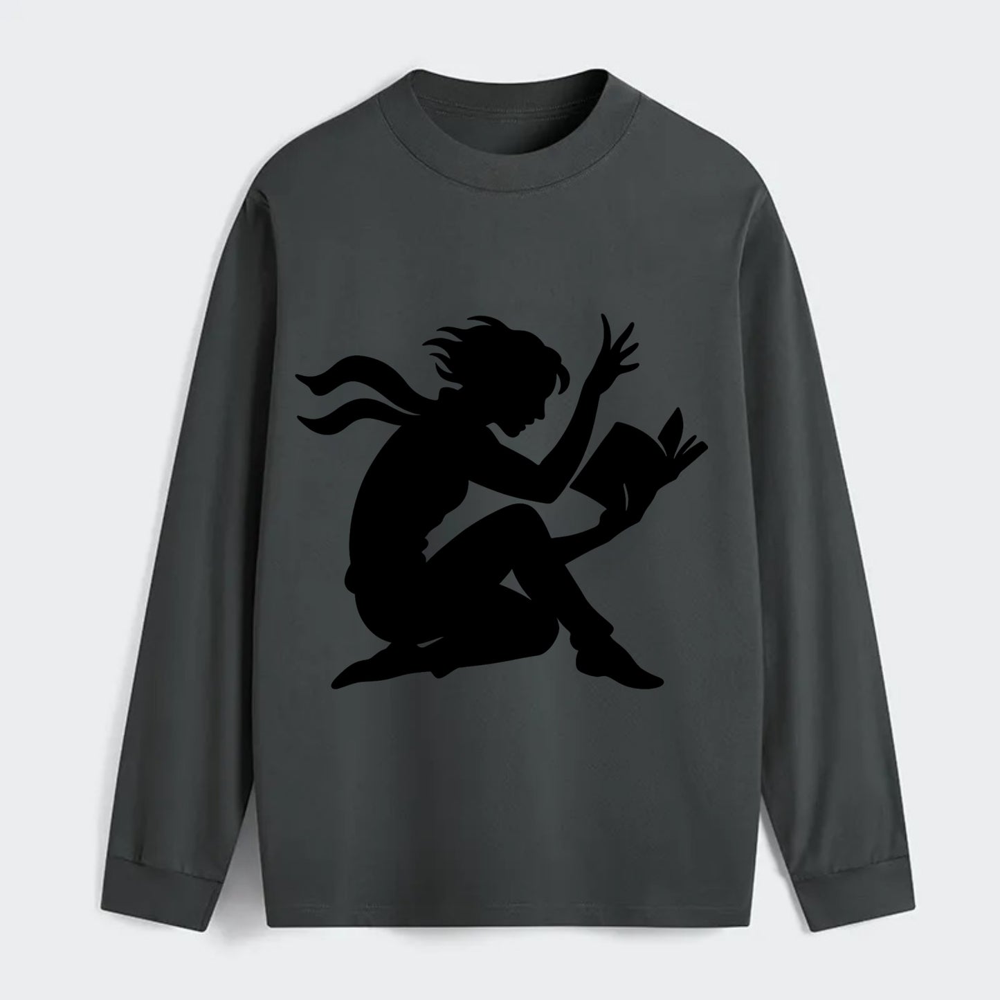 Reader lost in book moment - Classic Long Sleeve Shirt - Gray