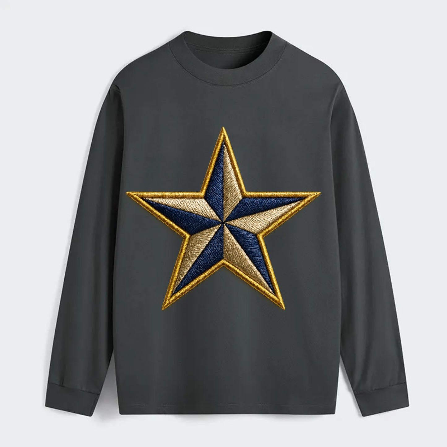 Nautical Star - Classic Long Sleeve Shirt - Gray