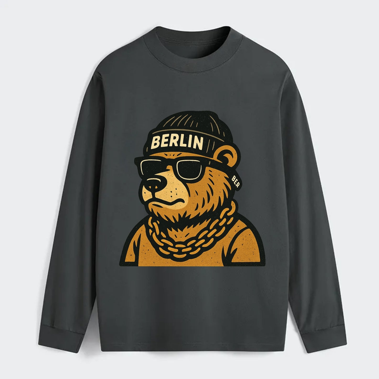 Berlin Bear - Classic Long Sleeve Shirt - Gray