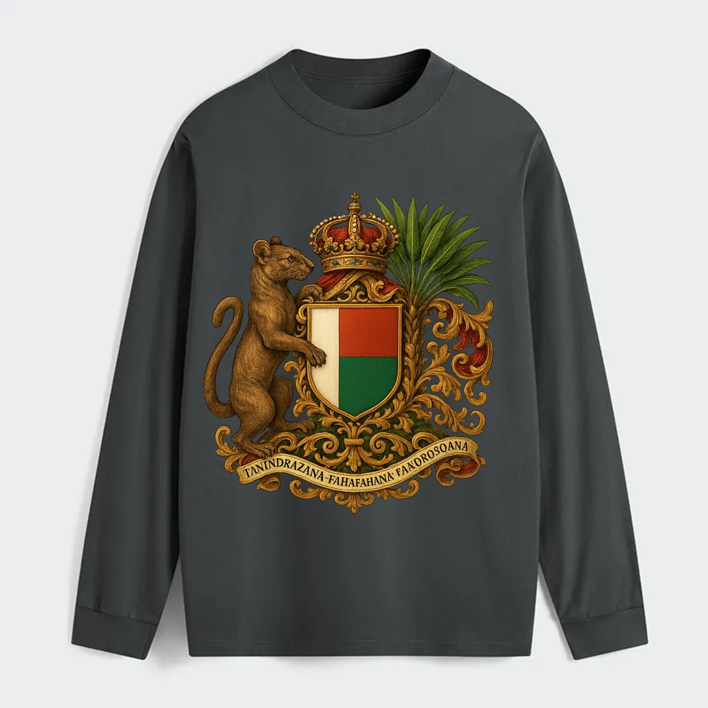 Madagascar Fossa Hunter - Classic Long - Classic Long Sleeve Shirt - Gray