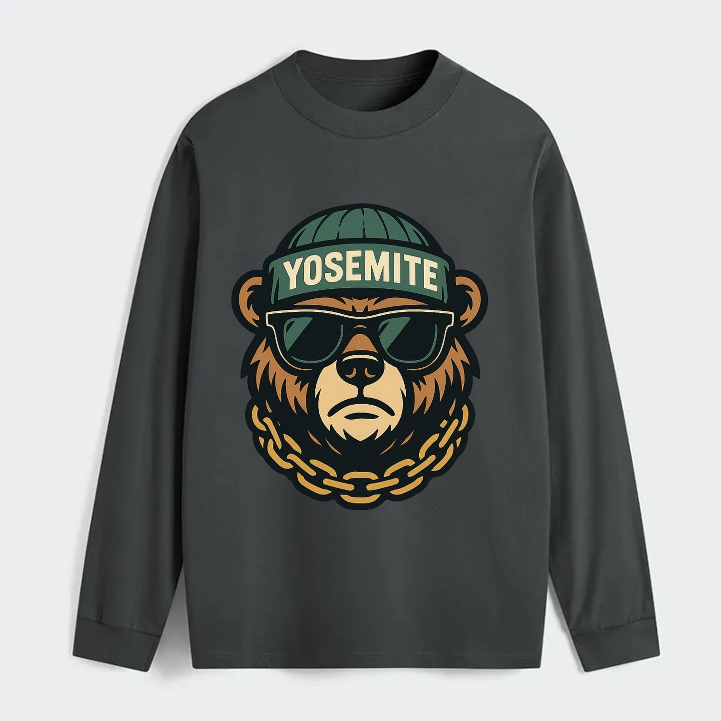 Yosemite Bear - Classic Long Sleeve Shirt - Gray