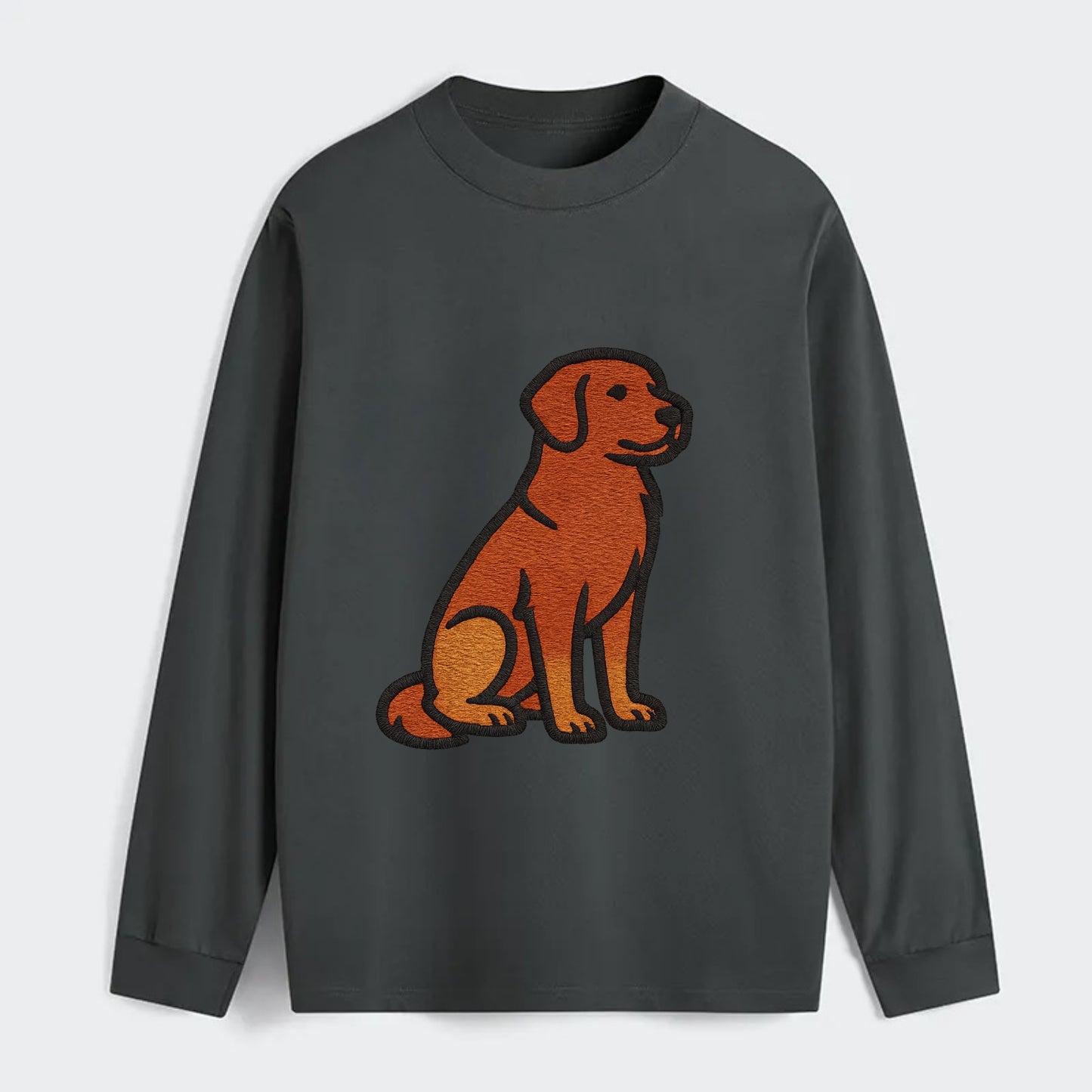 Nova Scotia Duck Tolling Retriever - Red embroidered pose - Classic Long Sleeve Shirt - Gray
