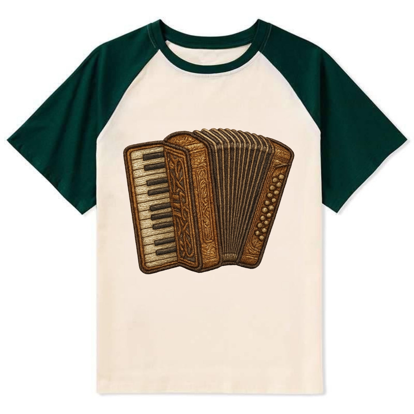 Accordion - Contrast Raglan T-shirt - Green