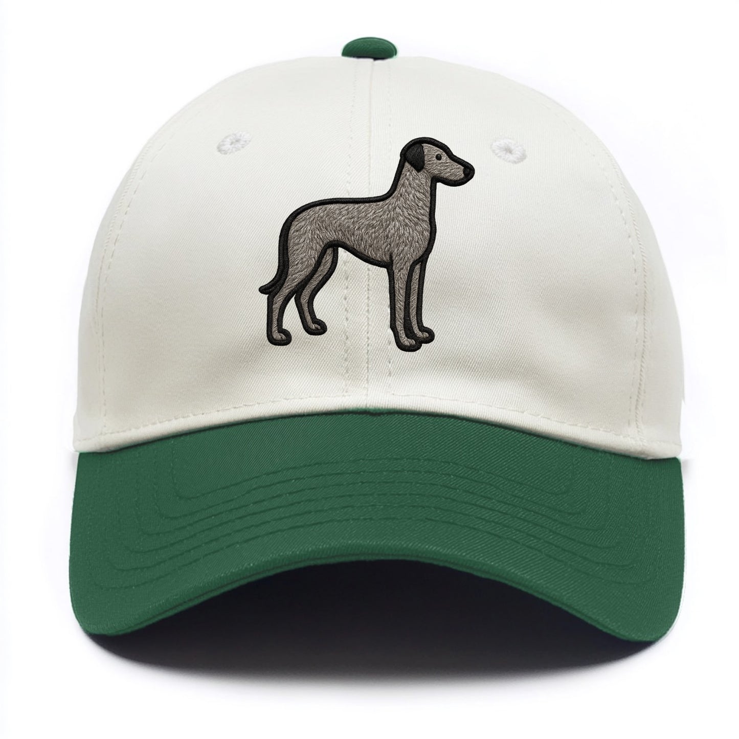 Scottish Deerhound - Trendy hound silhou - Two Tone Cap - Green