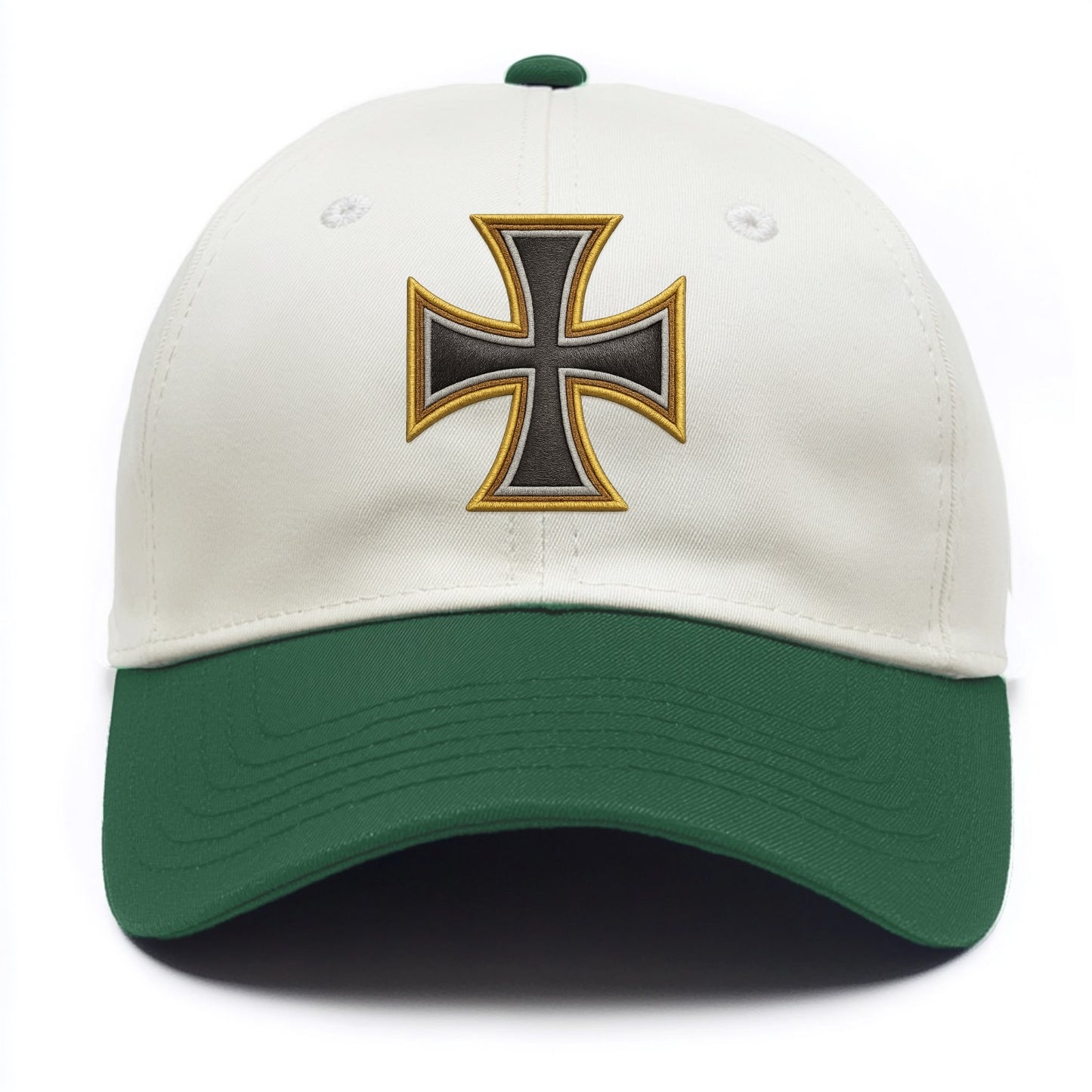 Teutonic Cross - Two Tone Cap - Green