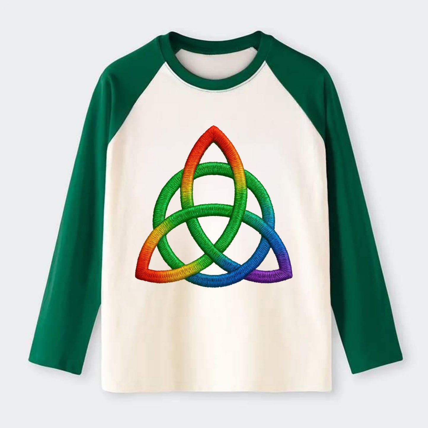 Triquetra - Raglan Long Sleeve T-Shirt - Green