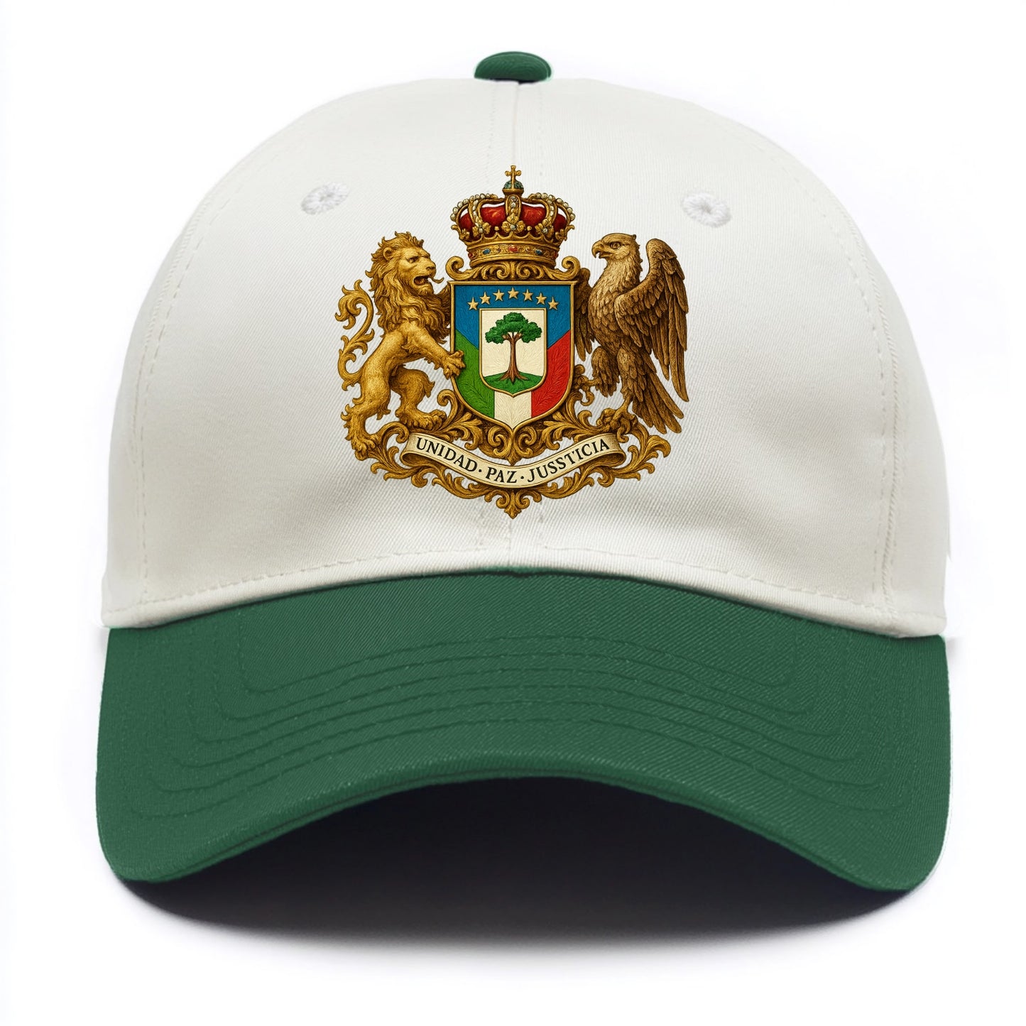 Equatorial Guinea Silk Cotton Tree Emblem - Two Tone Cap - Green