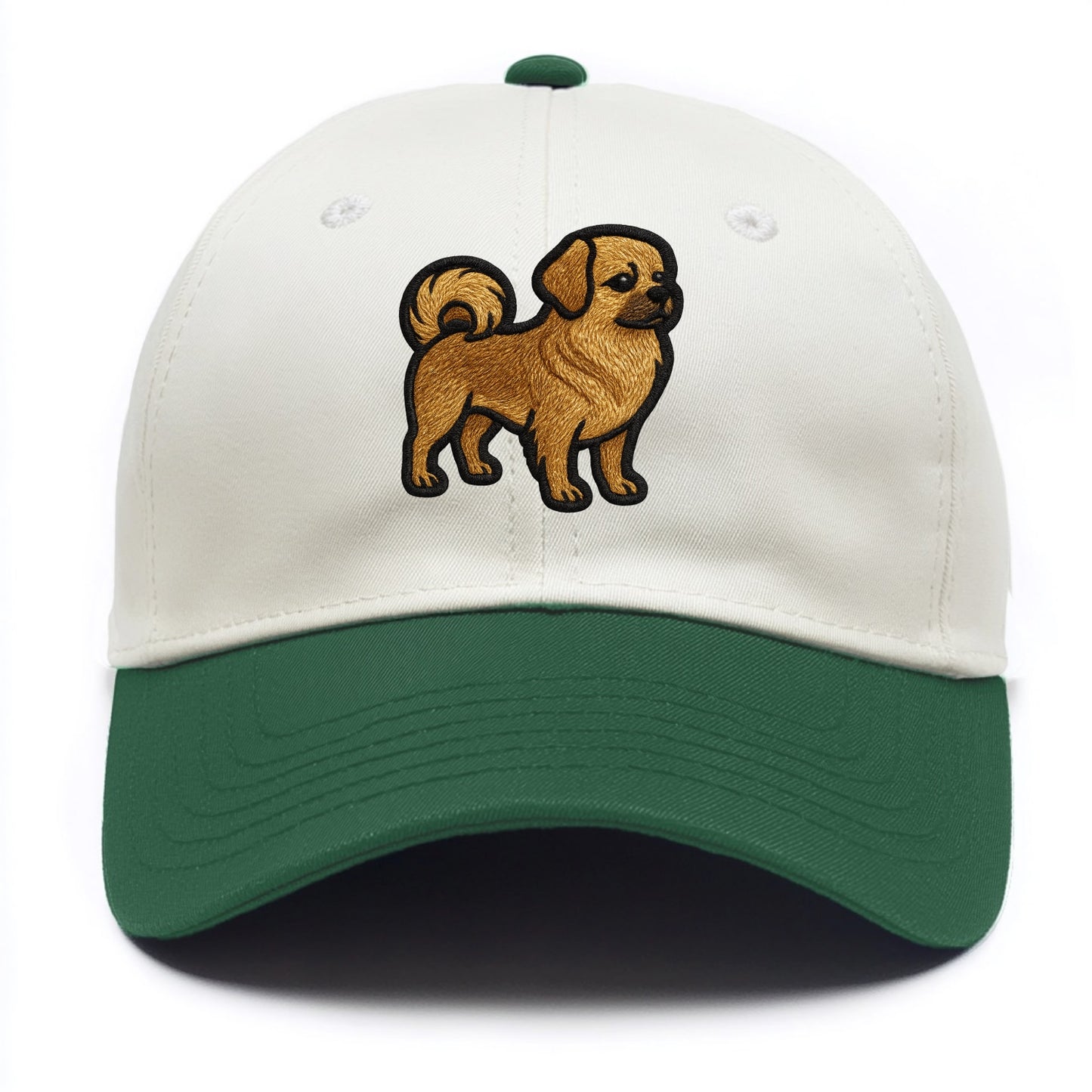 Tibetan Spaniel - Modern Tibetan breed d - Two Tone Cap - Green