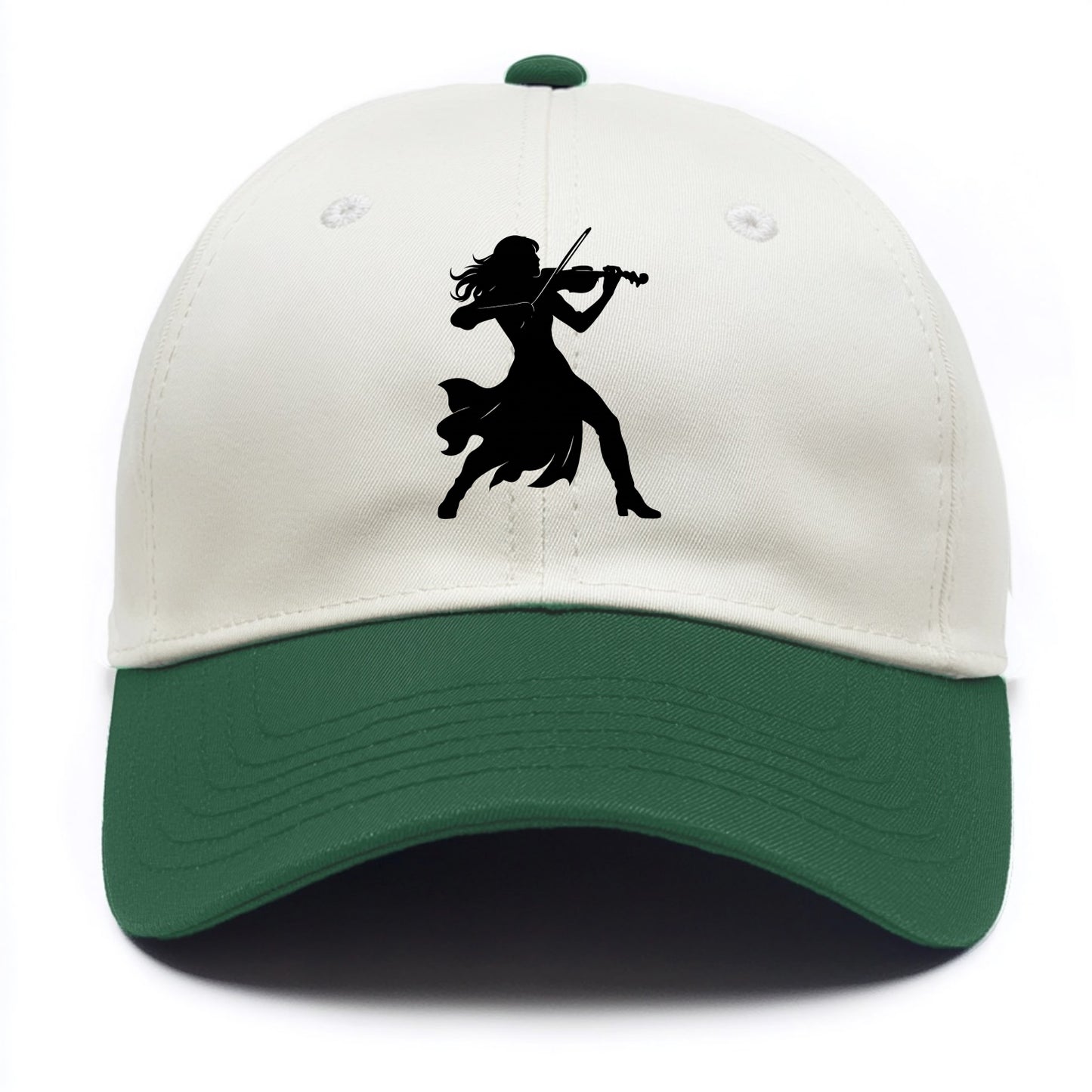 Violinist performing dramatic pose - Two Tone Cap - Green
