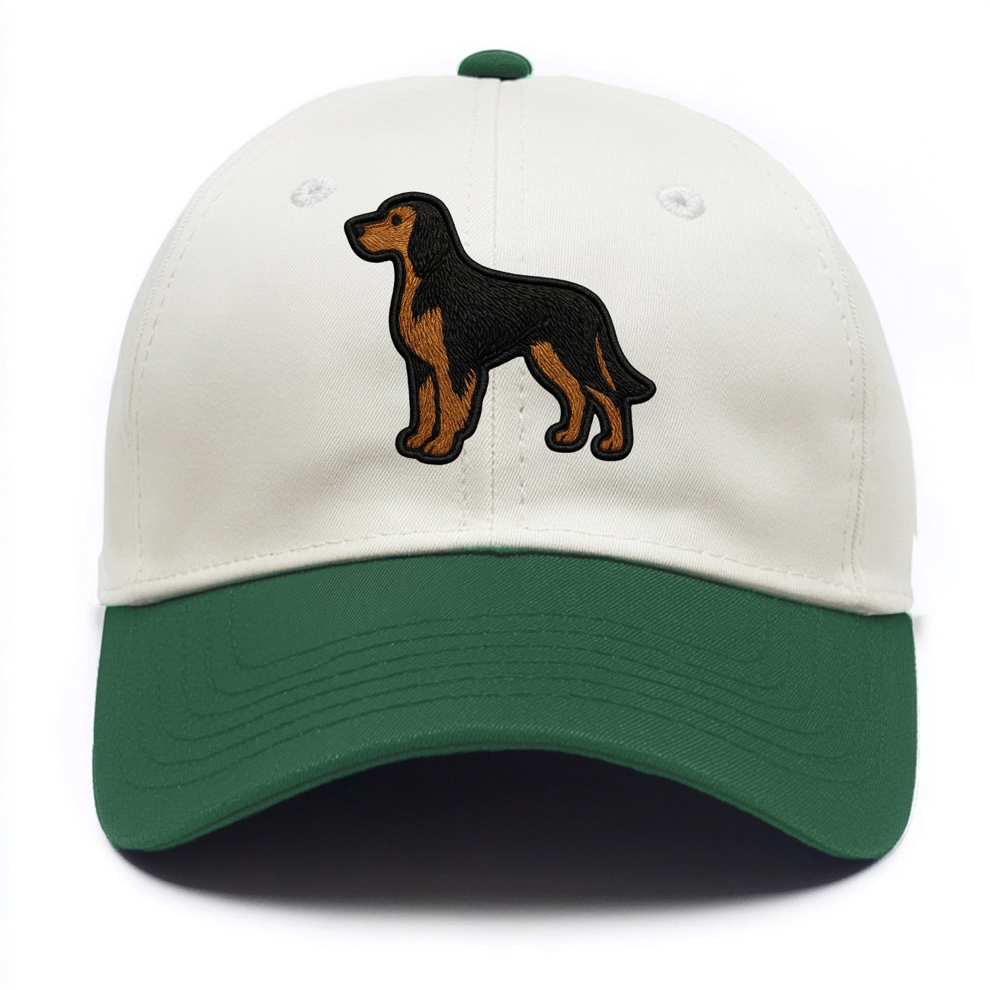 Gordon Setter - Modern setter silhouette - Two Tone Cap - Green