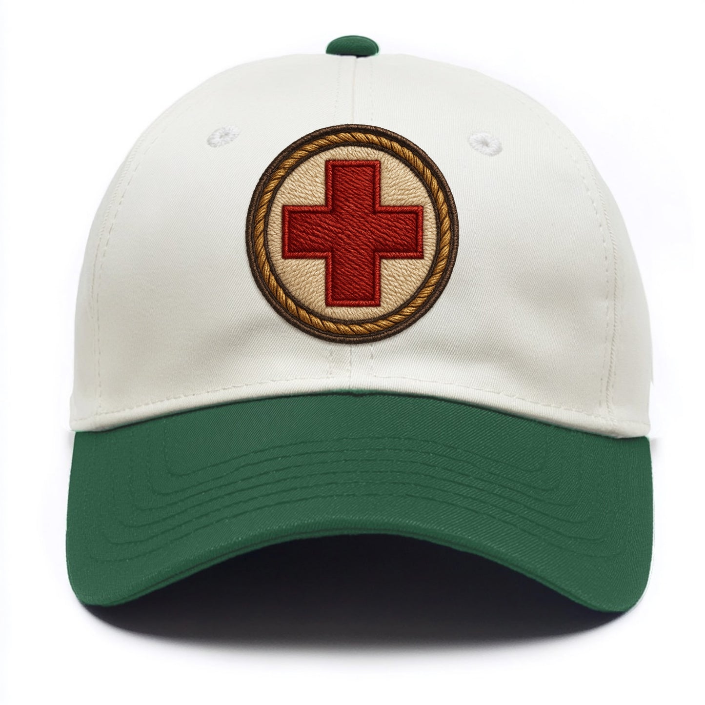 Medical Cross - Two Tone Cap - Green