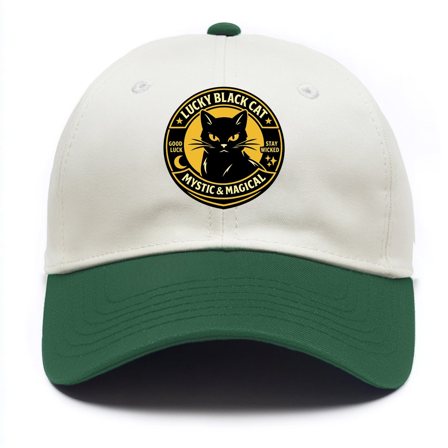 Mystic Feline Emblem - Two Tone Cap - Green