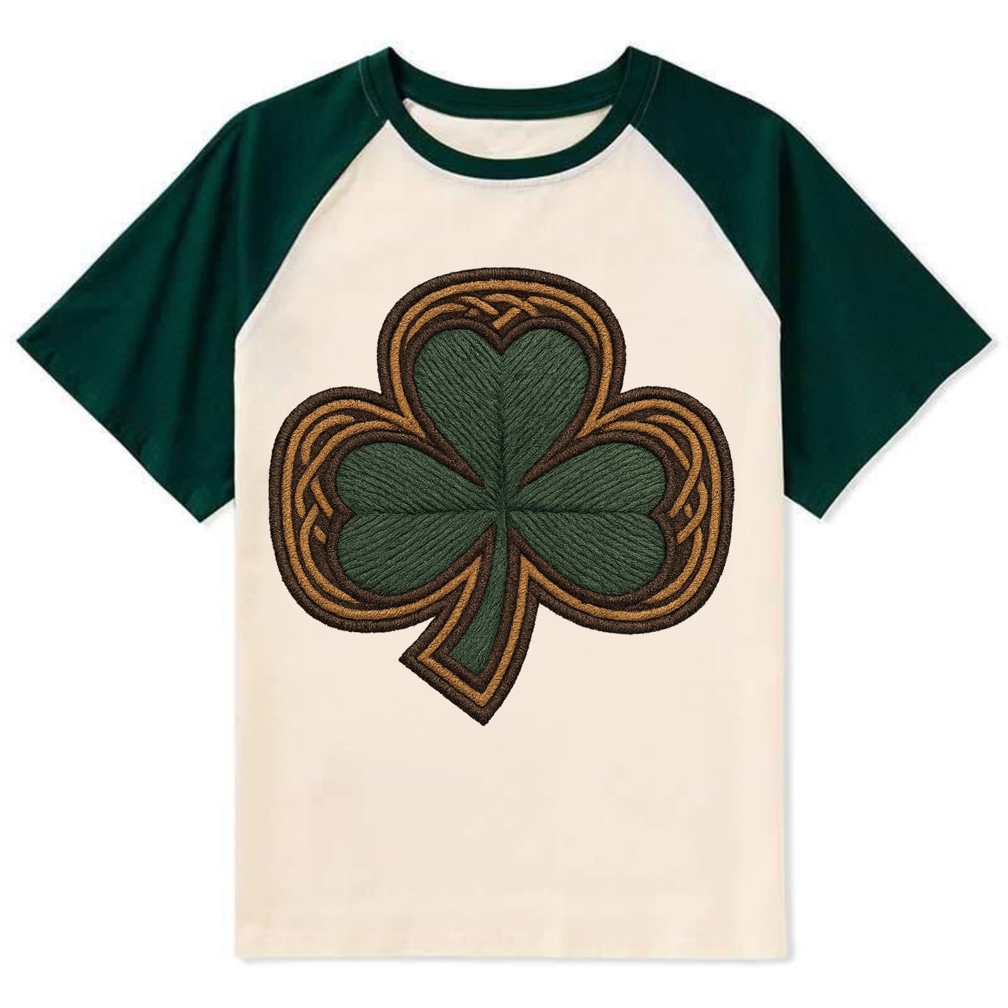Shamrock - Contrast Raglan T-shirt - Green