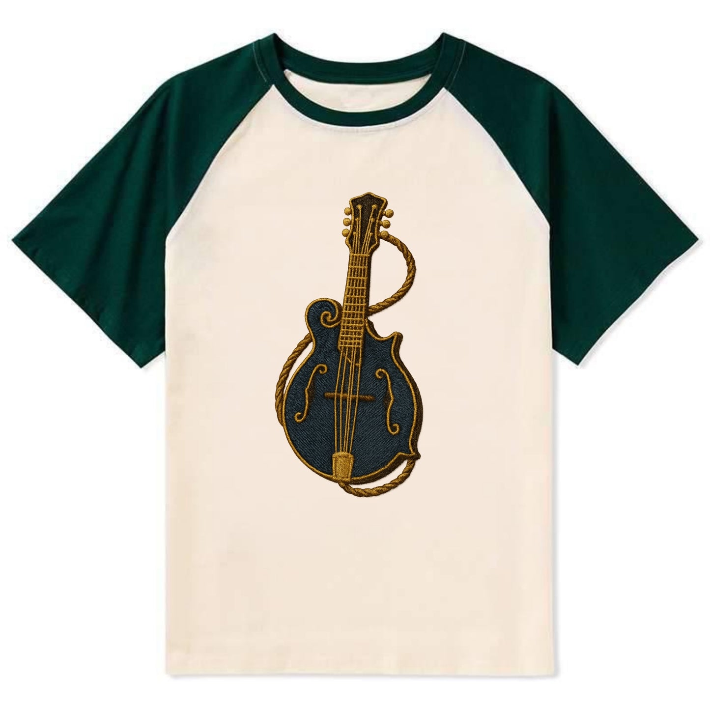 Mandolin - Contrast Raglan T-shirt - Green