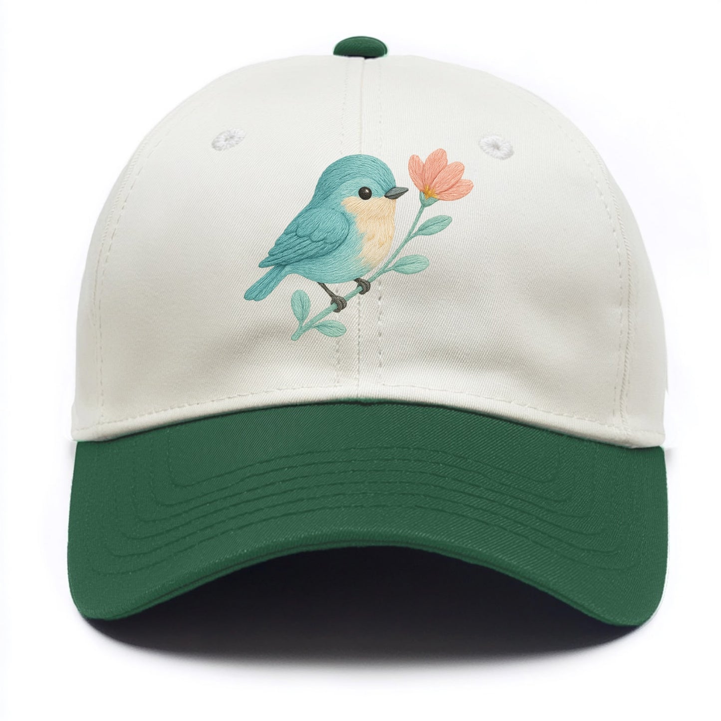 Aqua Chickadee - Two Tone Cap - Green