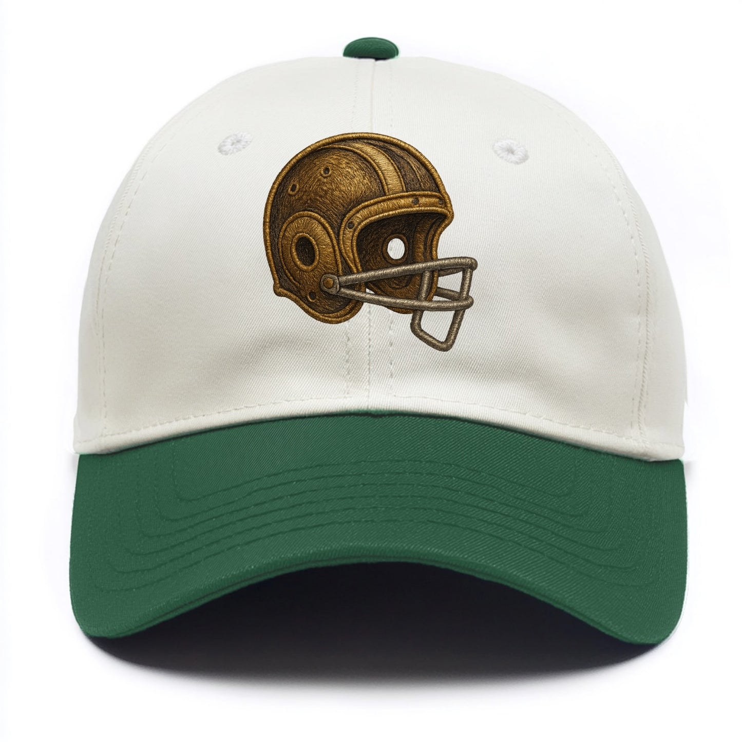 Football Helmet - Two Tone Cap - Green