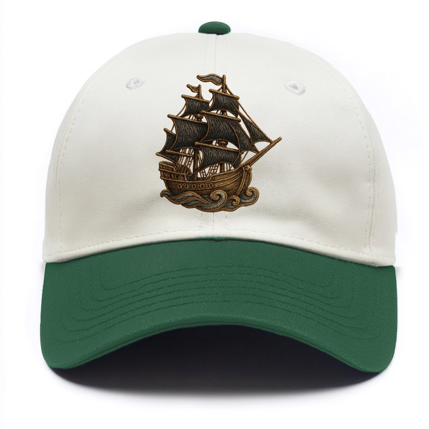 Pirate Ship - Two Tone Cap - Green
