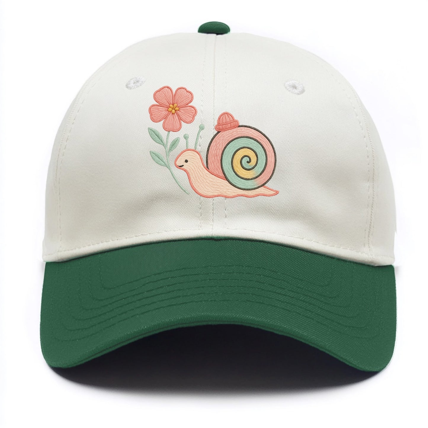 Coral Snail - Two Tone Cap - Green
