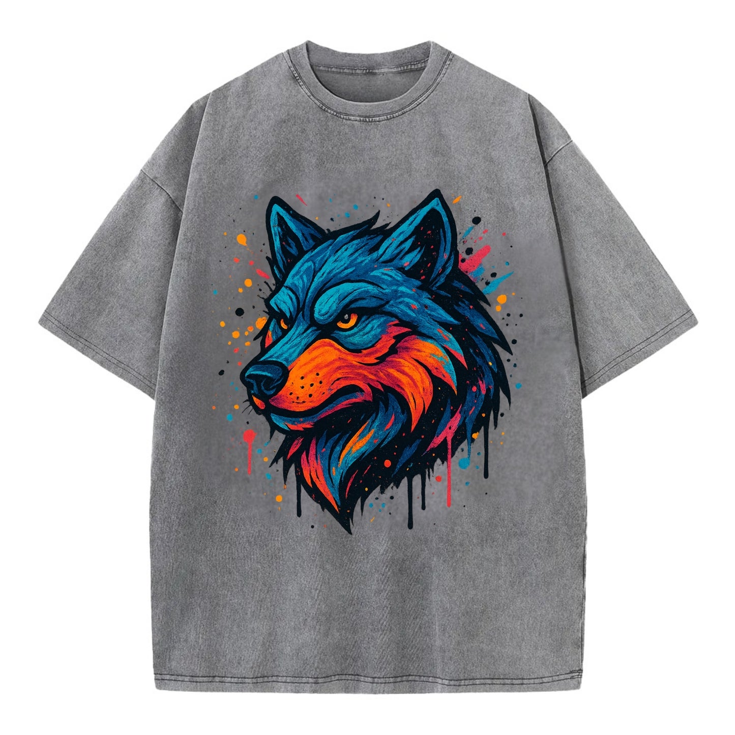Velvet Wolf Royal - Vintage T-shirt - Grey