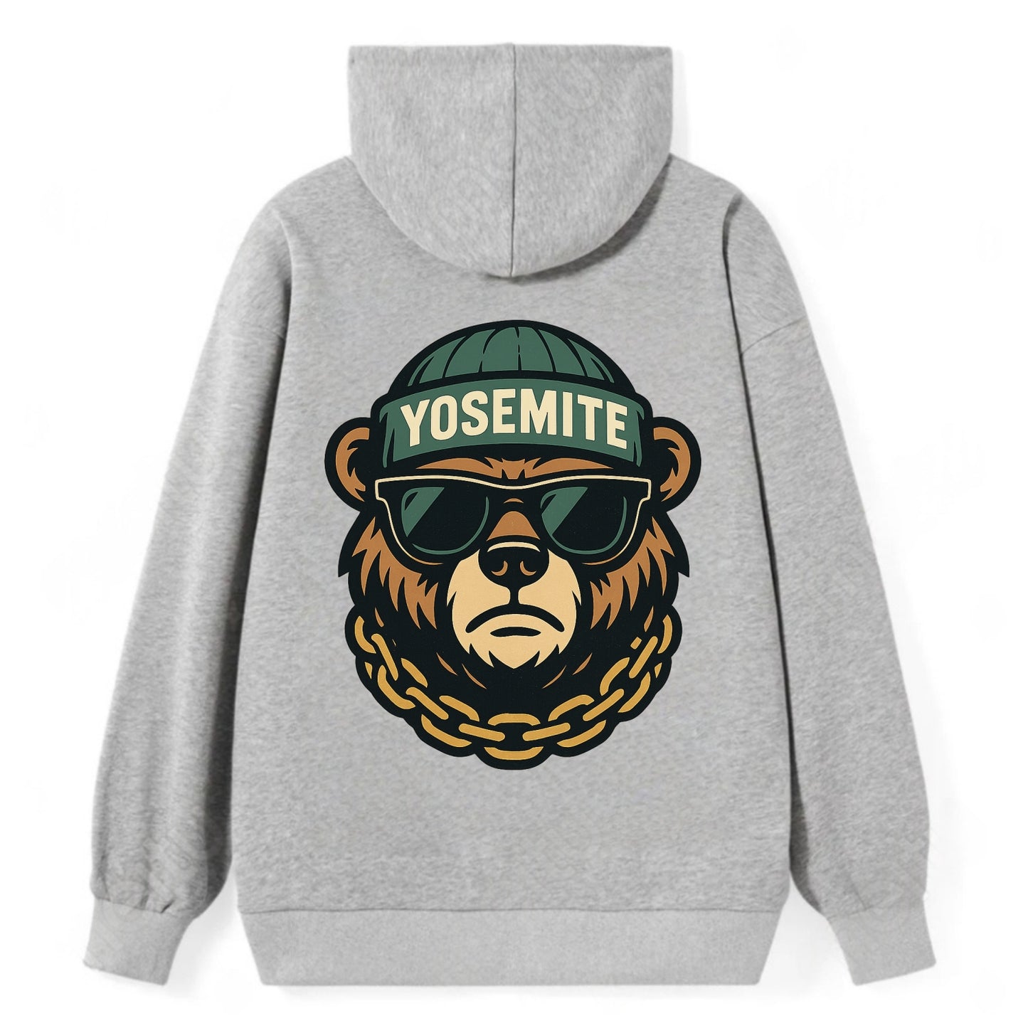 Yosemite Bear - Classic Pullover Hoodie - Grey