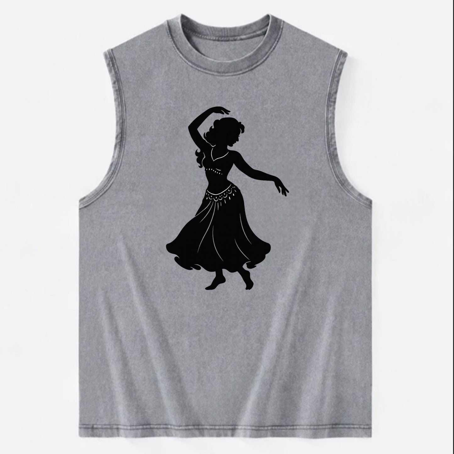 Belly dancer graceful gesture - Vintage Washed Tank - Grey