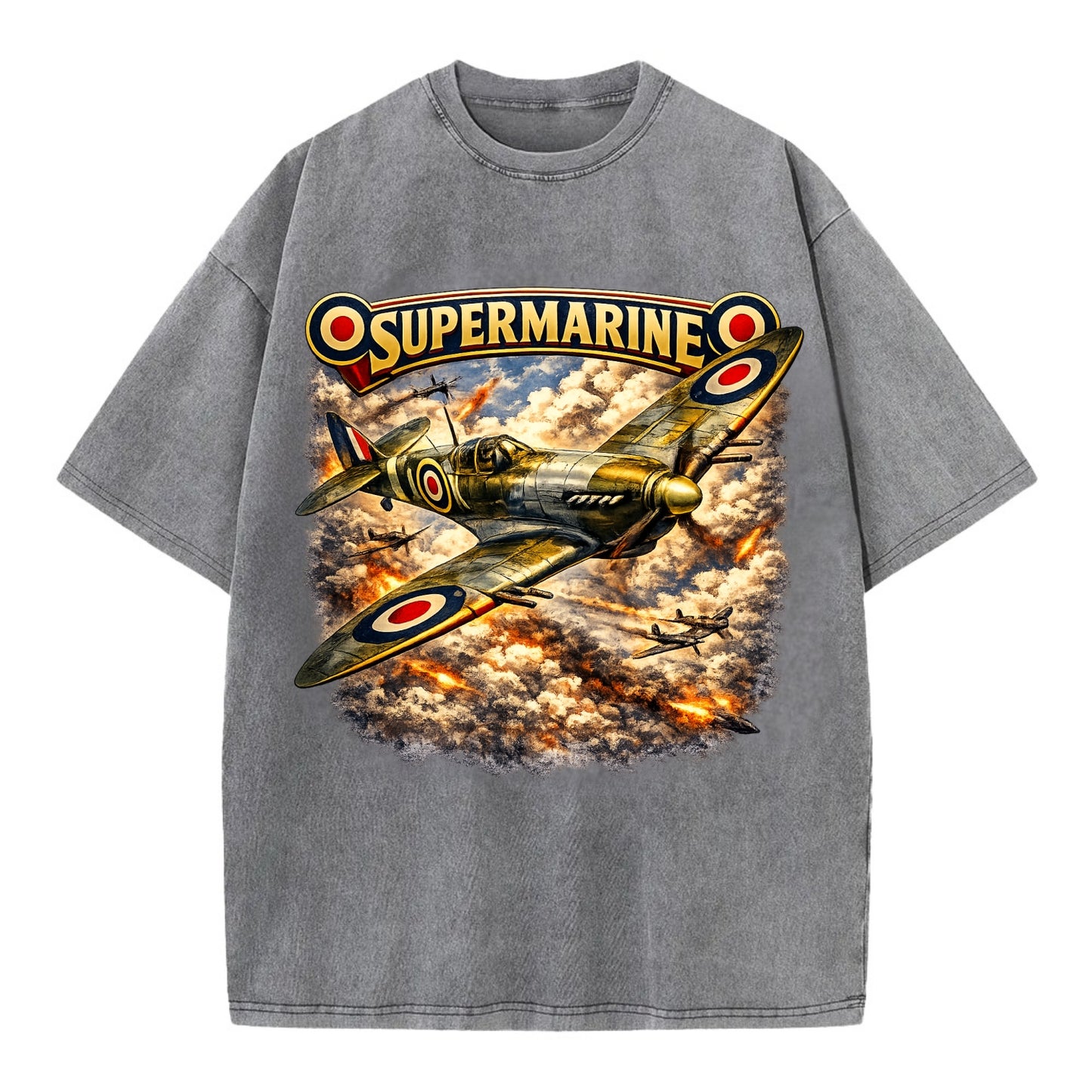 Supermarine Spitfire - Vintage T-shirt - Grey