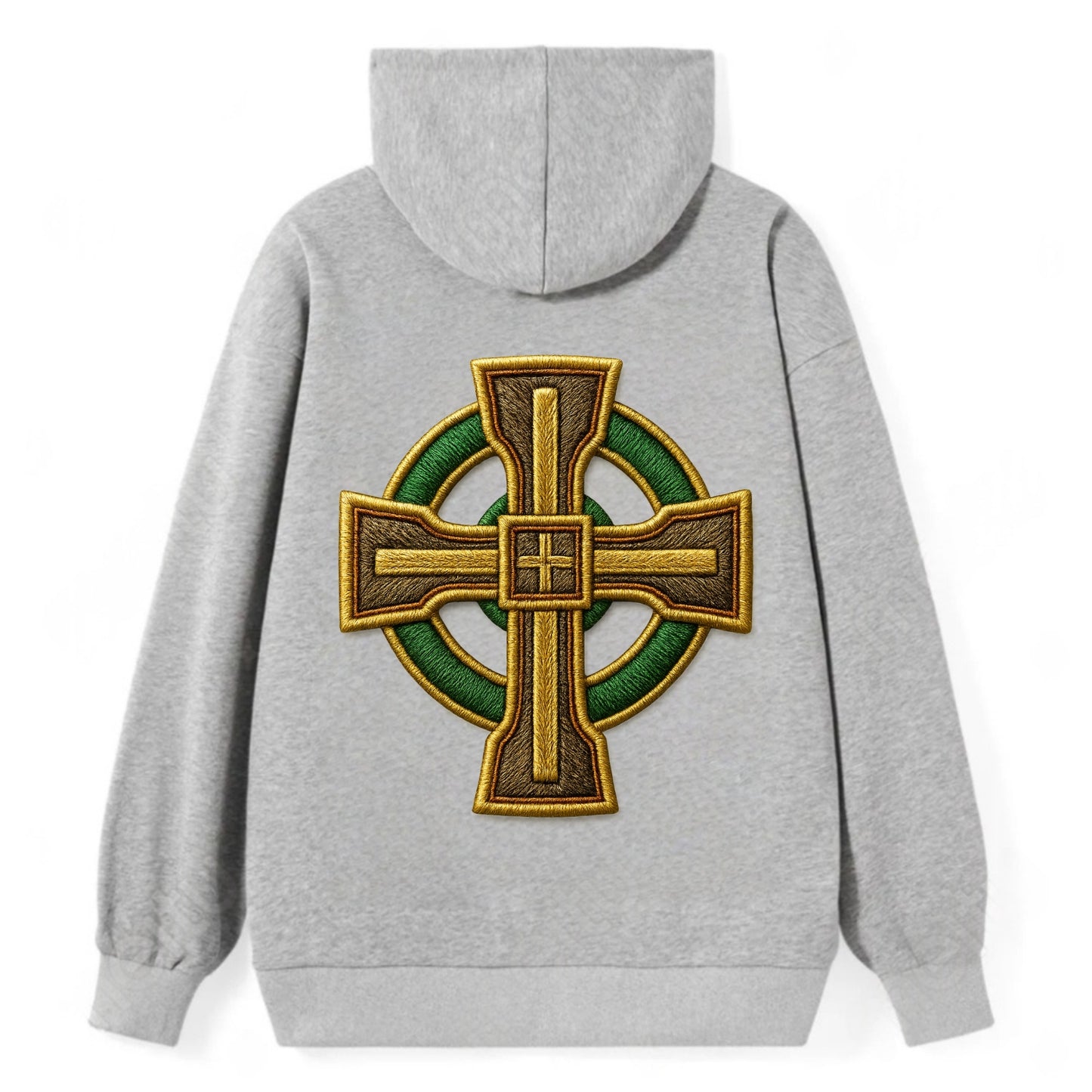 Durrow Cross - Classic Pullover Hoodie - Grey