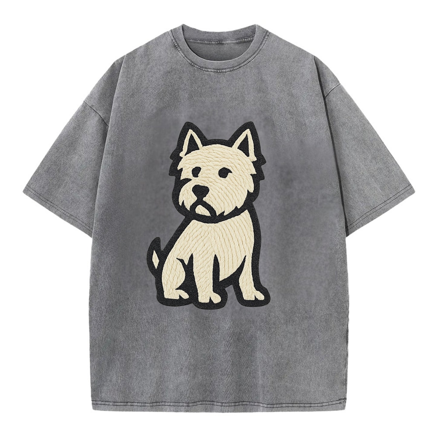 West Highland White Terrier - Alert stan Vintage T-shirt - Grey