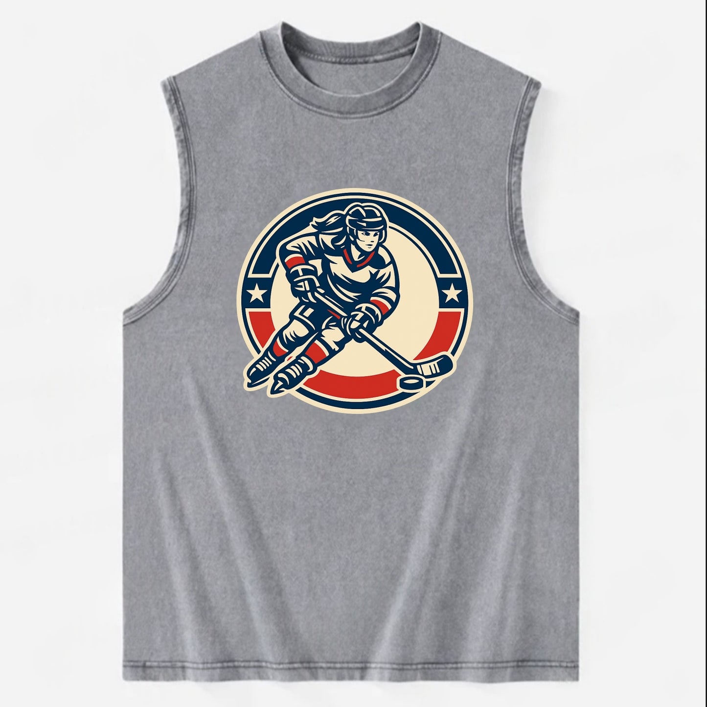 Fearless Ice Warrior - Vintage Washed Tank - Grey