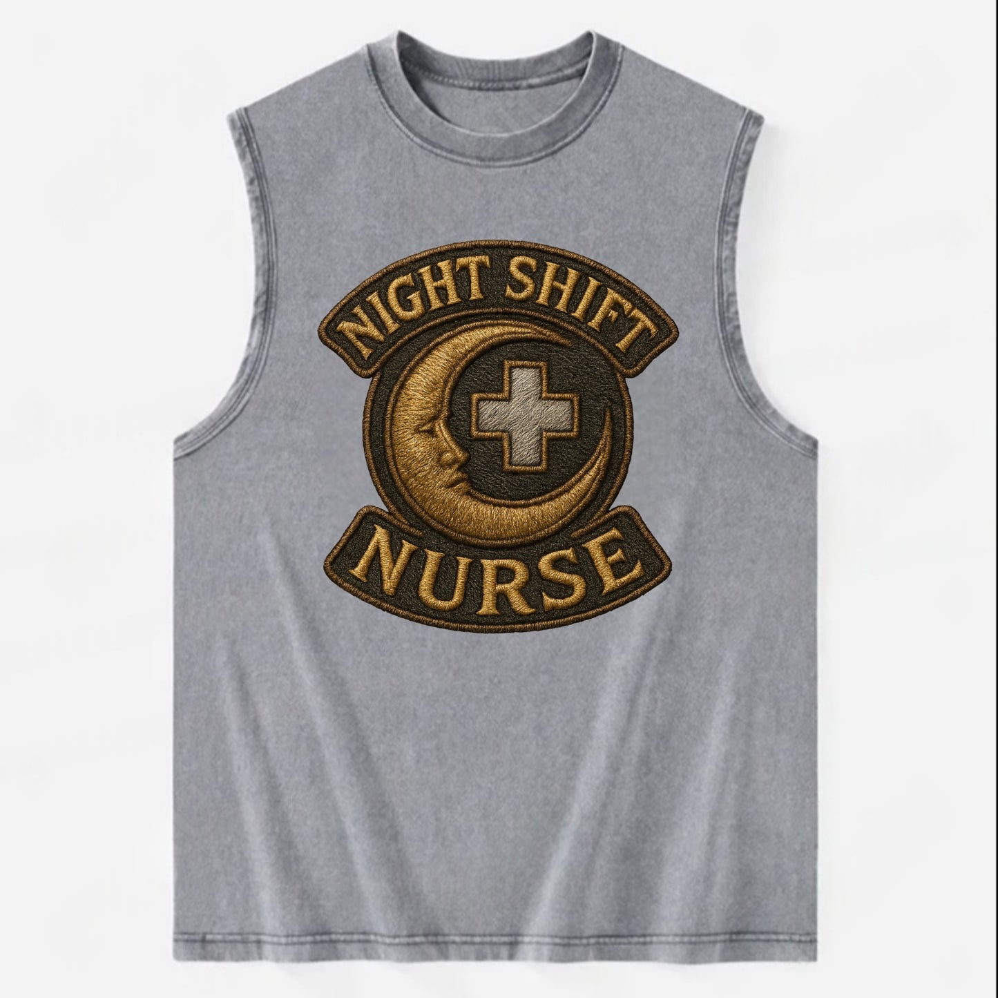 Night Shift Nurse - Vintage Washed Tank - Grey