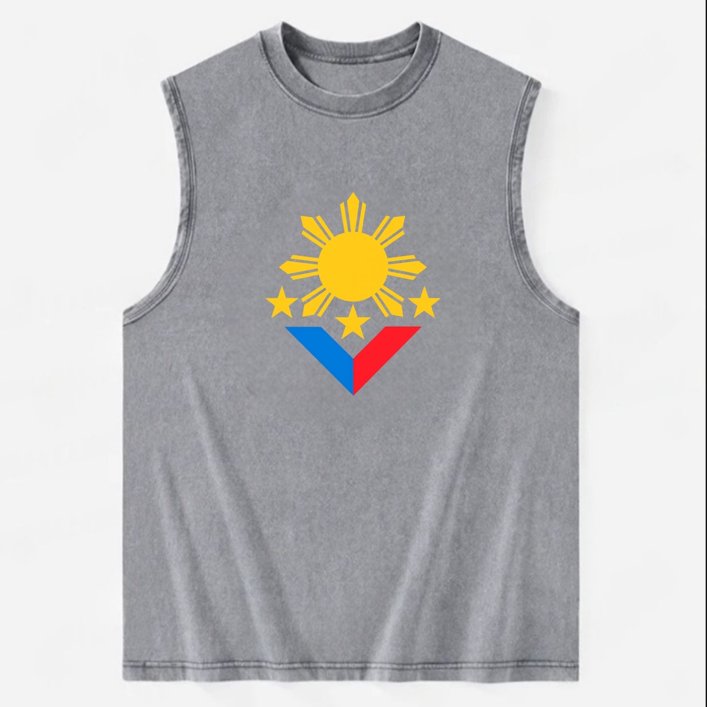 Sun Of Three - Vintage Washed Tank - Grey