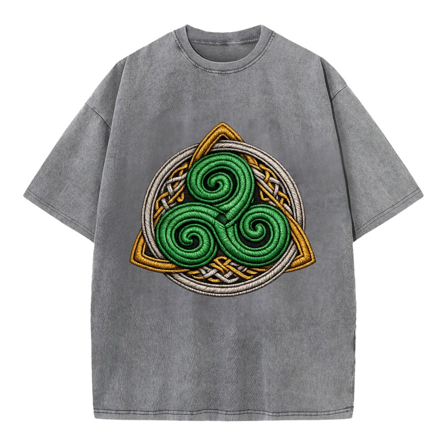 Spiral Knot Triskele - Vintage T-shirt - Grey