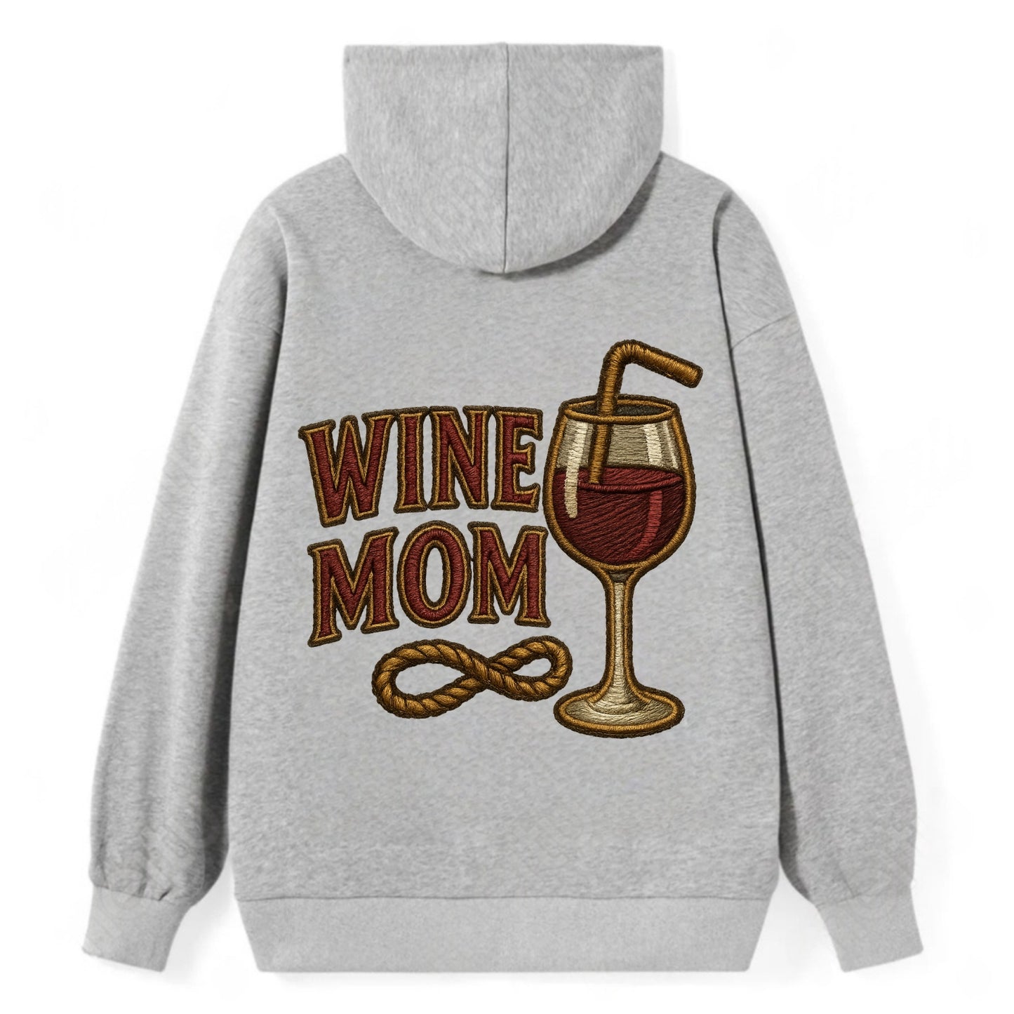 Wine Mom - Classic Pullover Hoodie - Grey