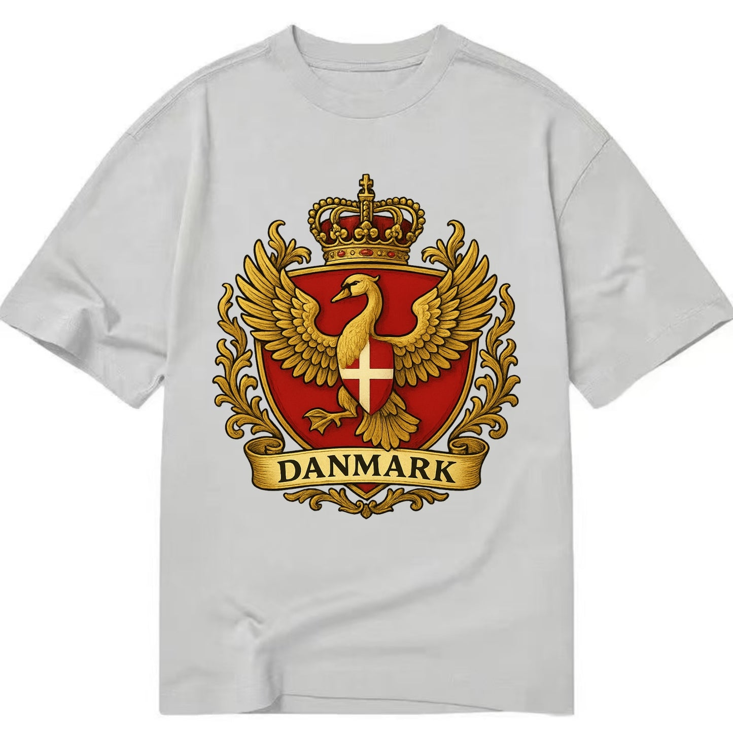Denmark Heritage Badge - Classic T-shirt - Grey