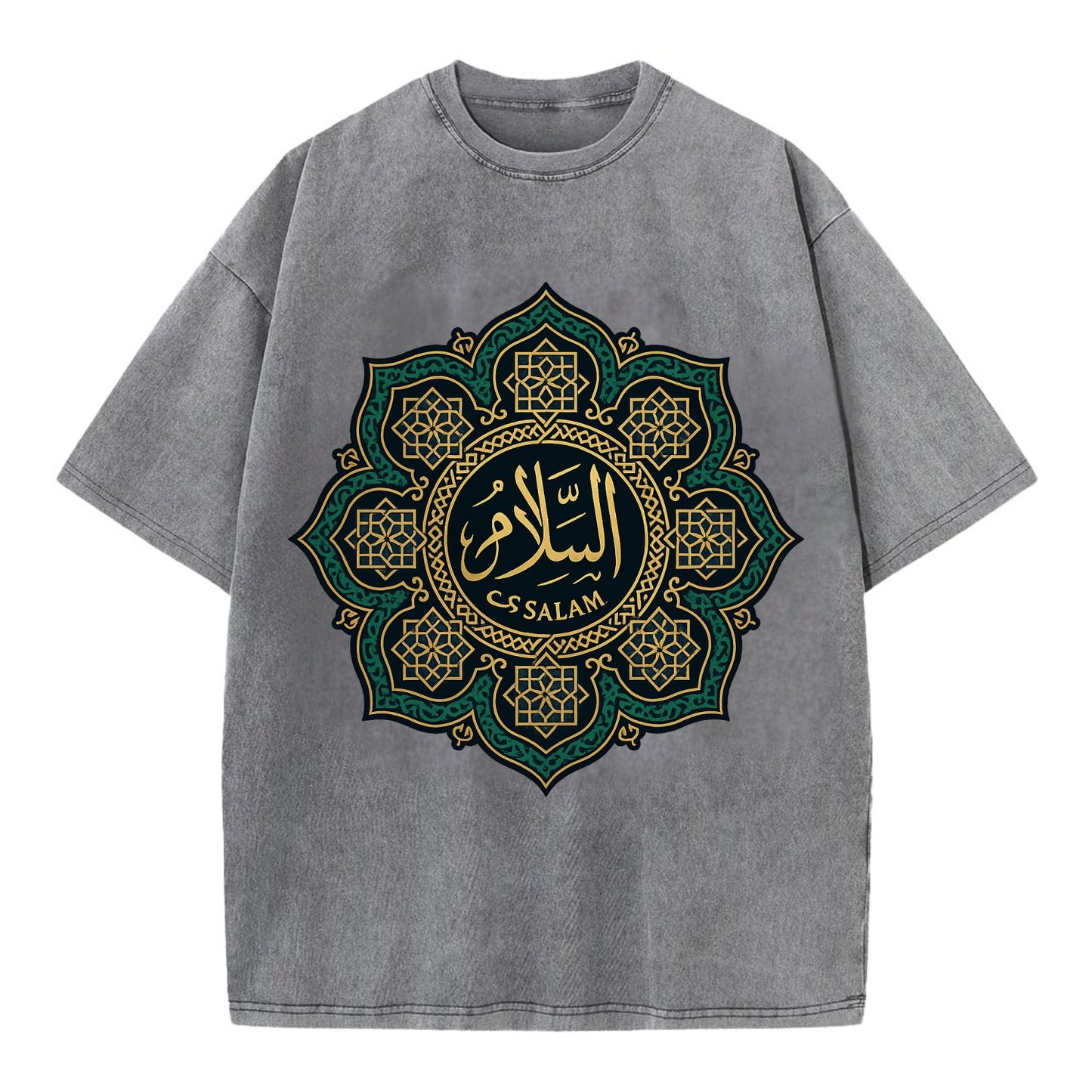 As-Salam Mandala - Vintage T-shirt - Grey