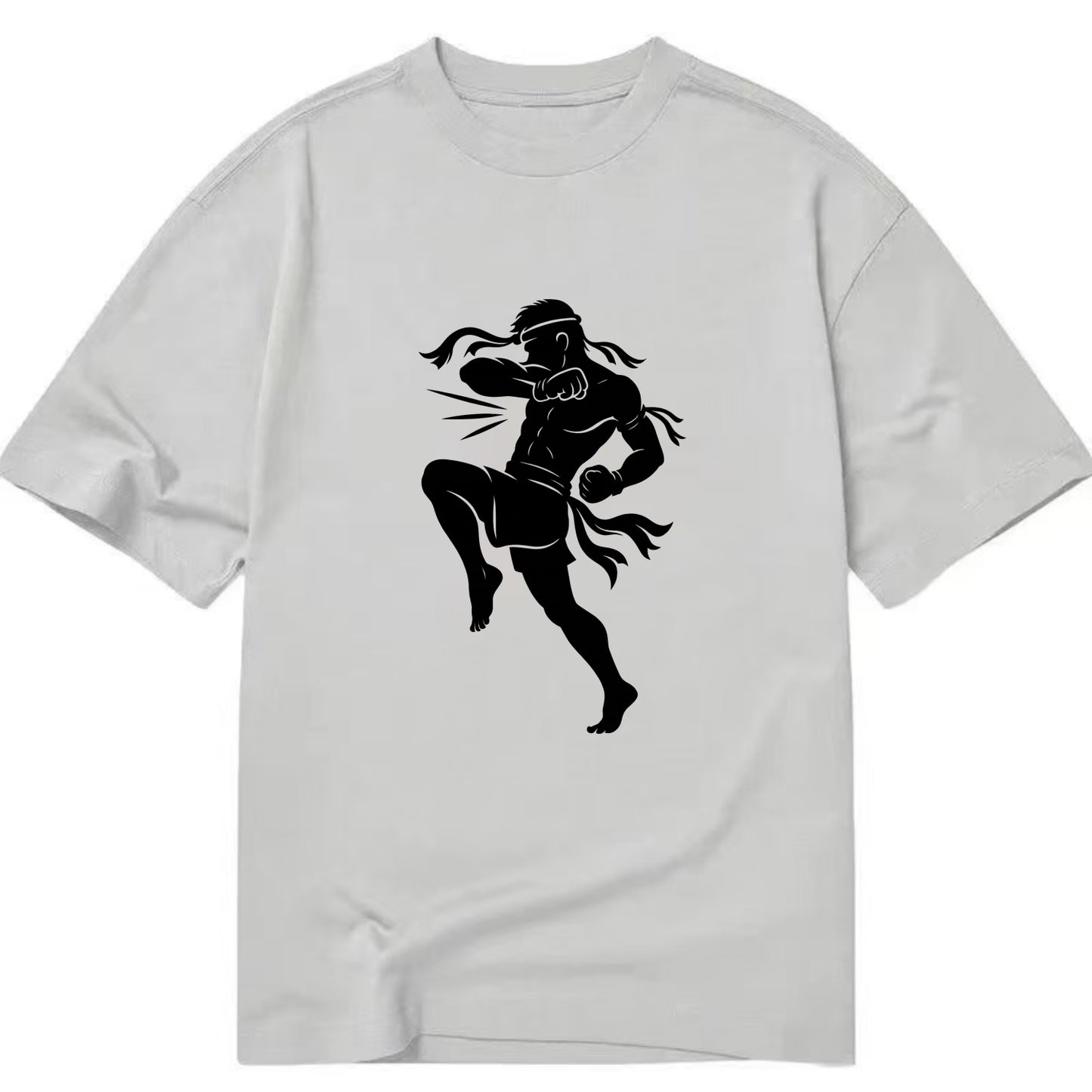 Thai Muay Thai fighter elbow strike - Classic T-shirt - Grey